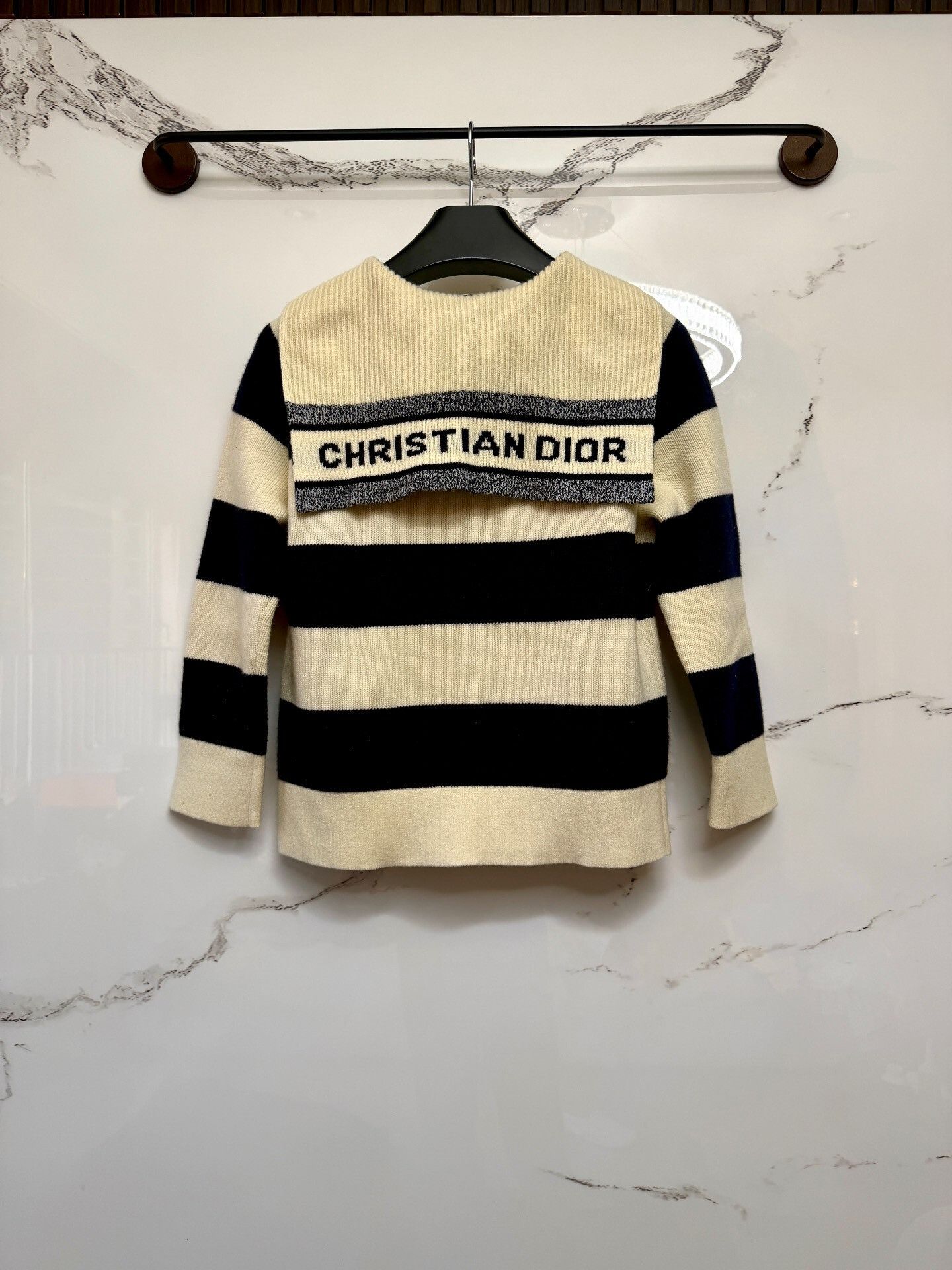 Dior dior navy striped sweater Size S / US 4 / IT 40 - 3 Thumbnail
