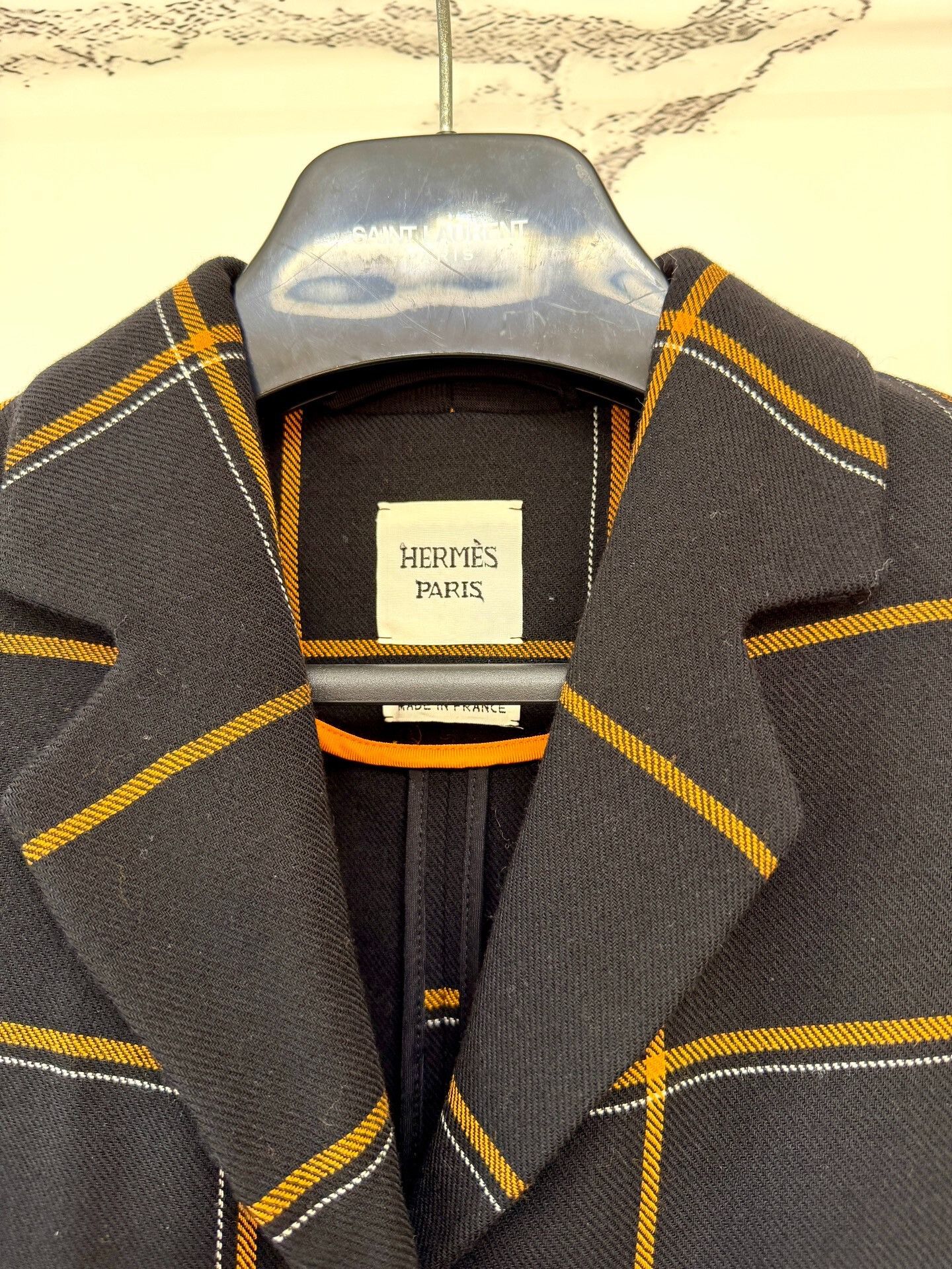 Hermes hermes checker pattern coat in near new condition Size XS / US 0-2 / IT 36-38 - 2 Thumbnail