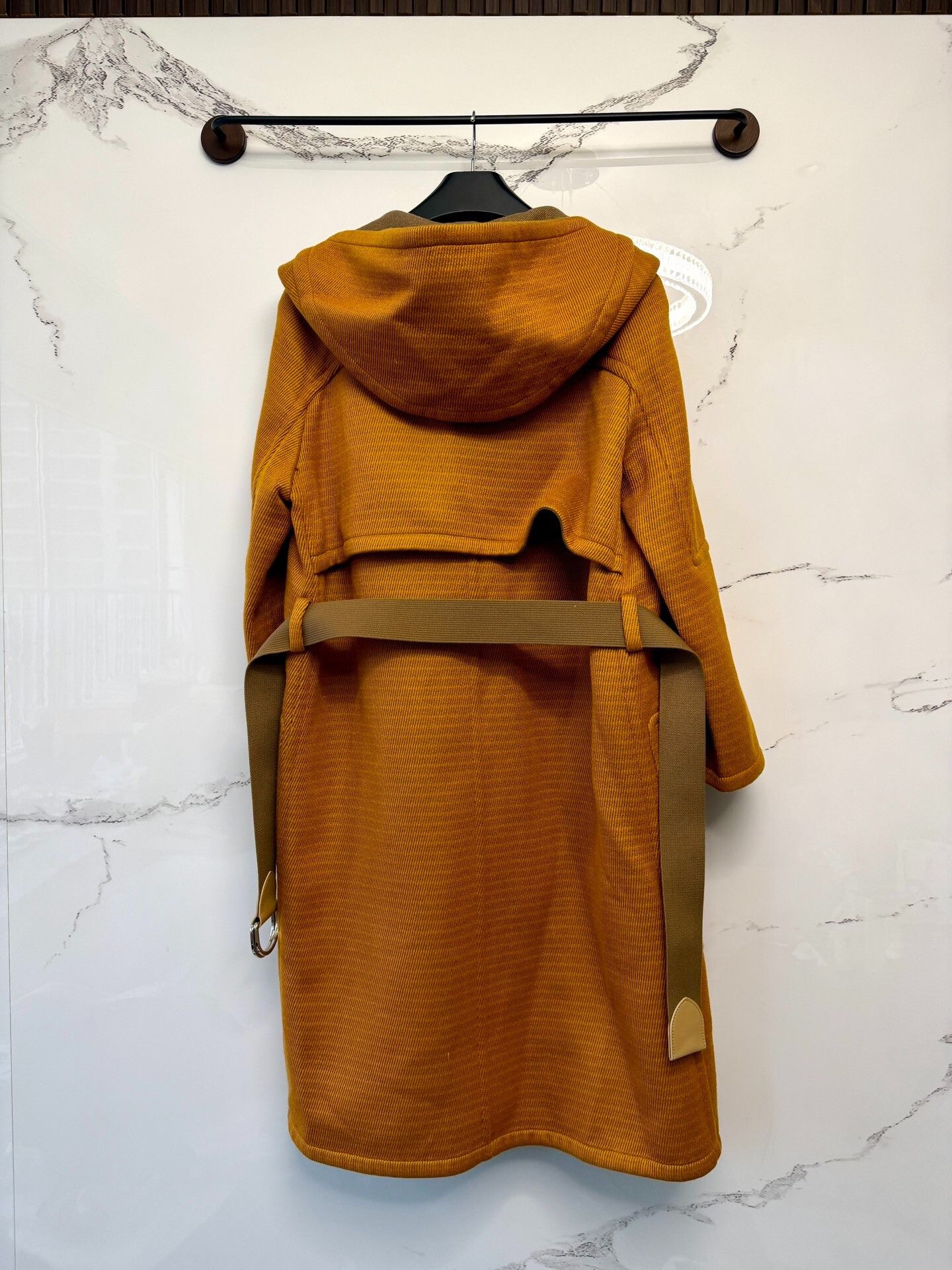 Hermes hermes hooded bathrobe coat in mustard Size ONE SIZE - 3 Thumbnail