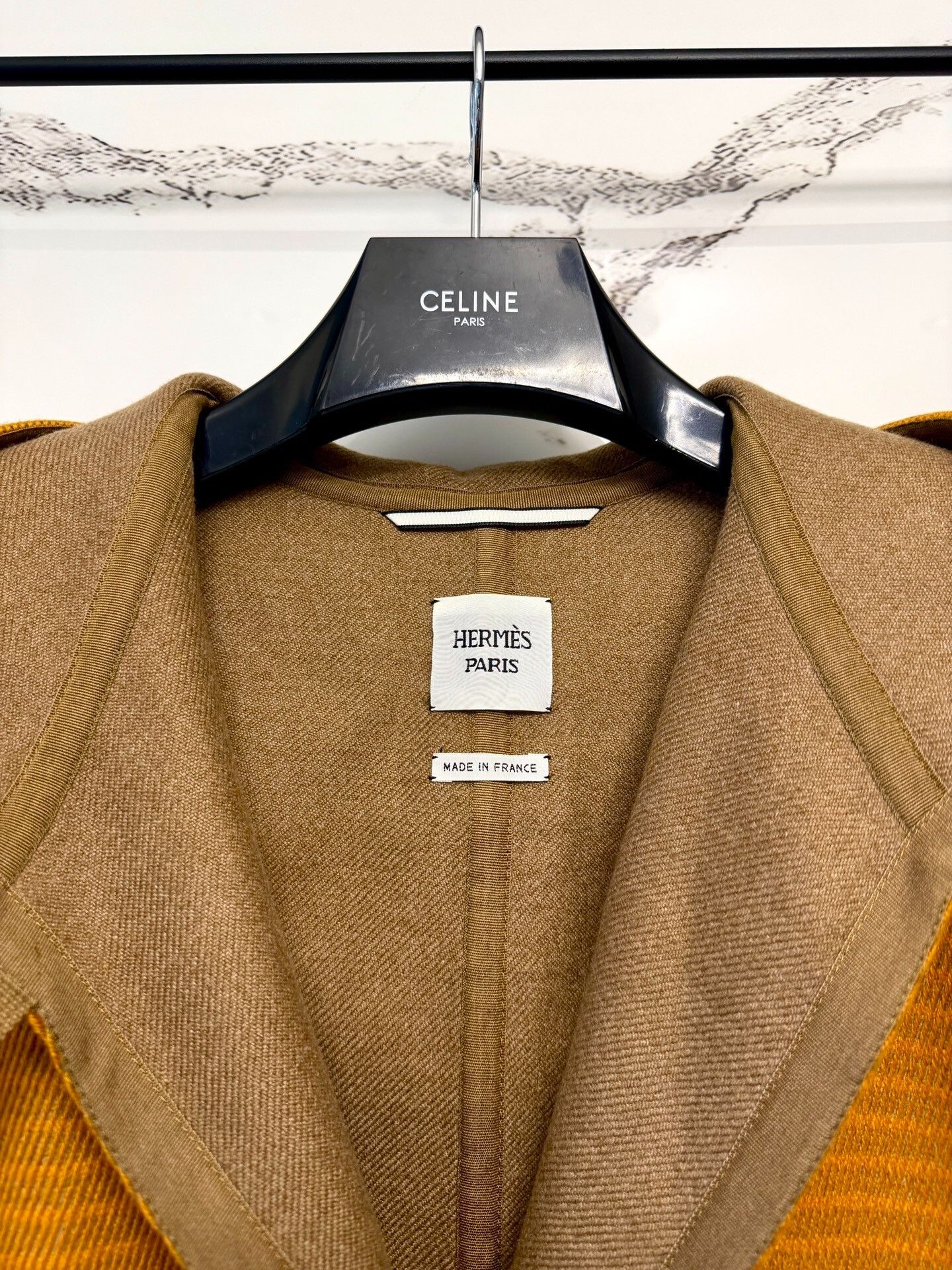 Hermes hermes hooded bathrobe coat in mustard Size ONE SIZE - 2 Thumbnail