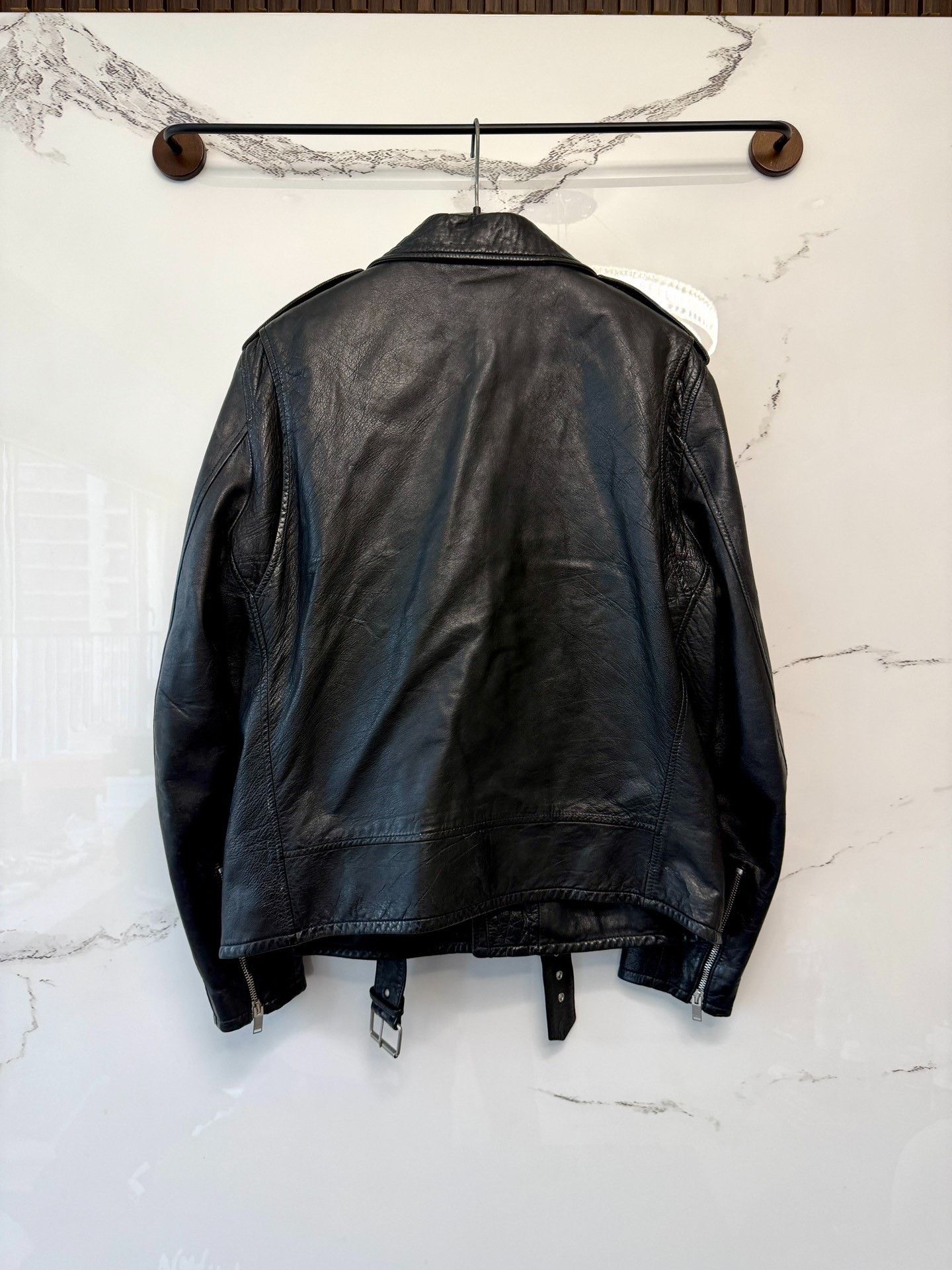 Saint Laurent Paris saint laurent black leather guitar jacket Size US L / EU 52-54 / 3 - 4 Thumbnail