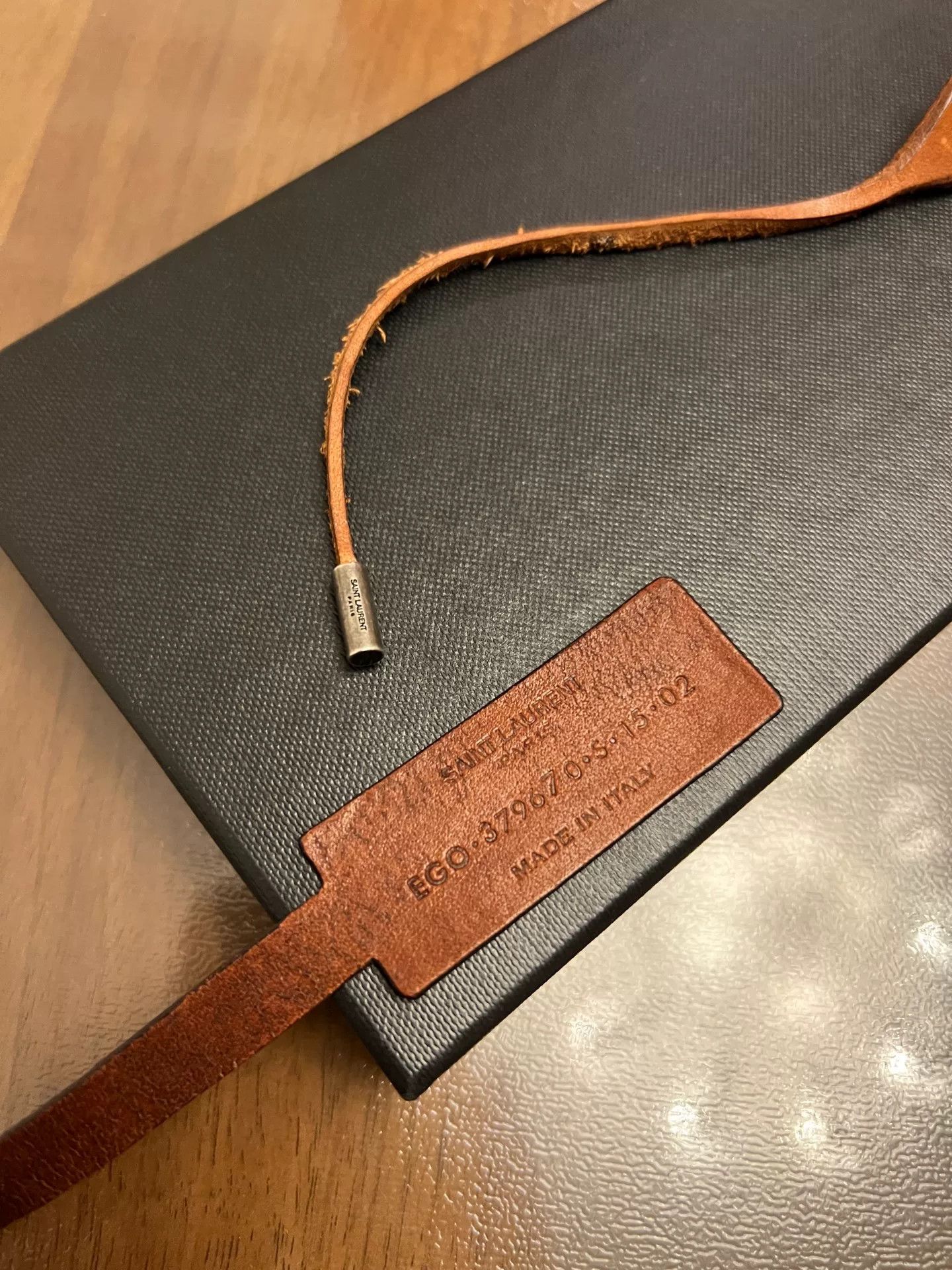 Saint Laurent Paris saint laurent brown leather bracelet with silver accents Size ONE SIZE - 3 Thumbnail