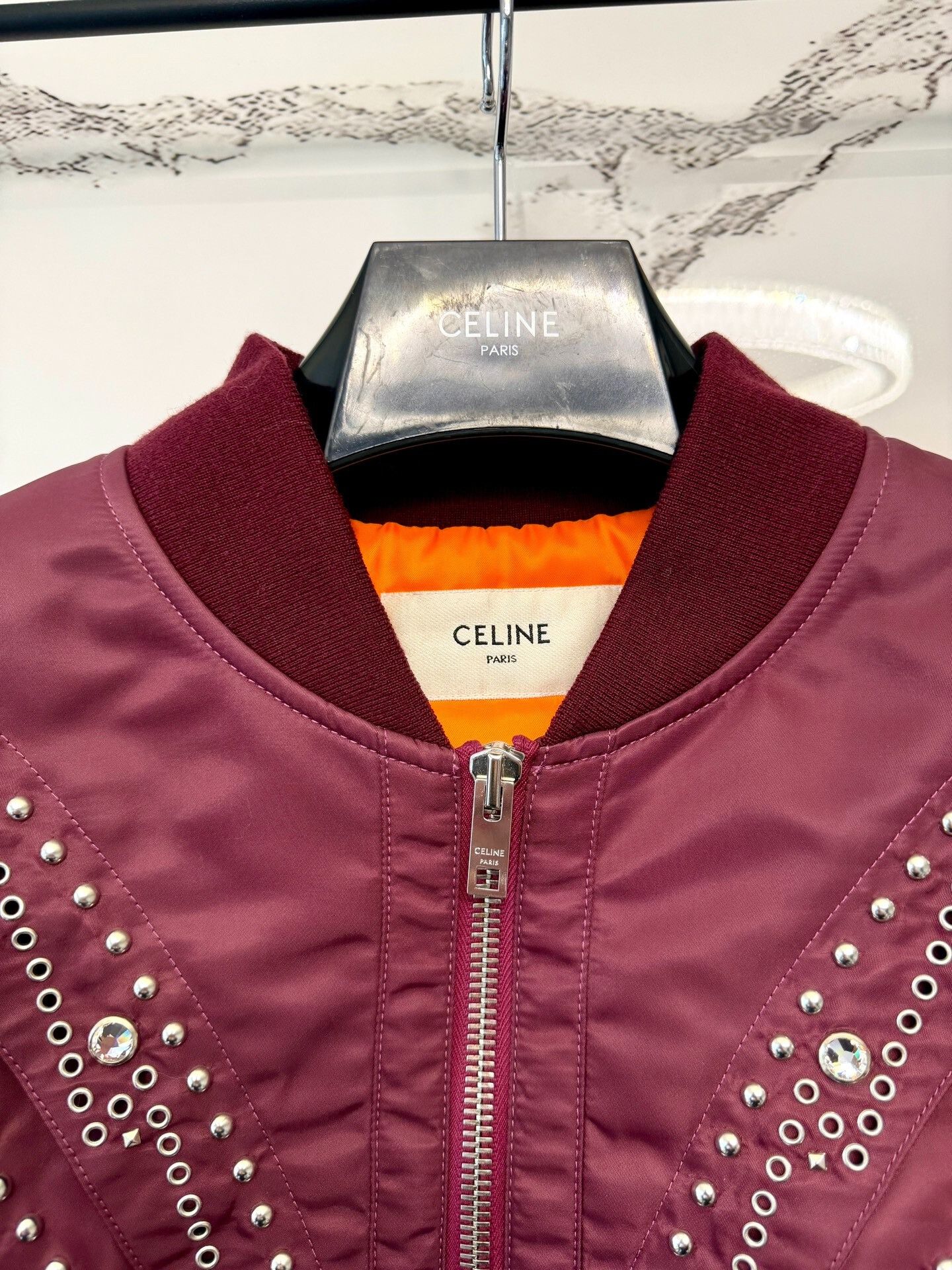 Celine celine spring summer bomber jacket with rhinestones Size M / US 6-8 / IT 42-44 - 3 Thumbnail