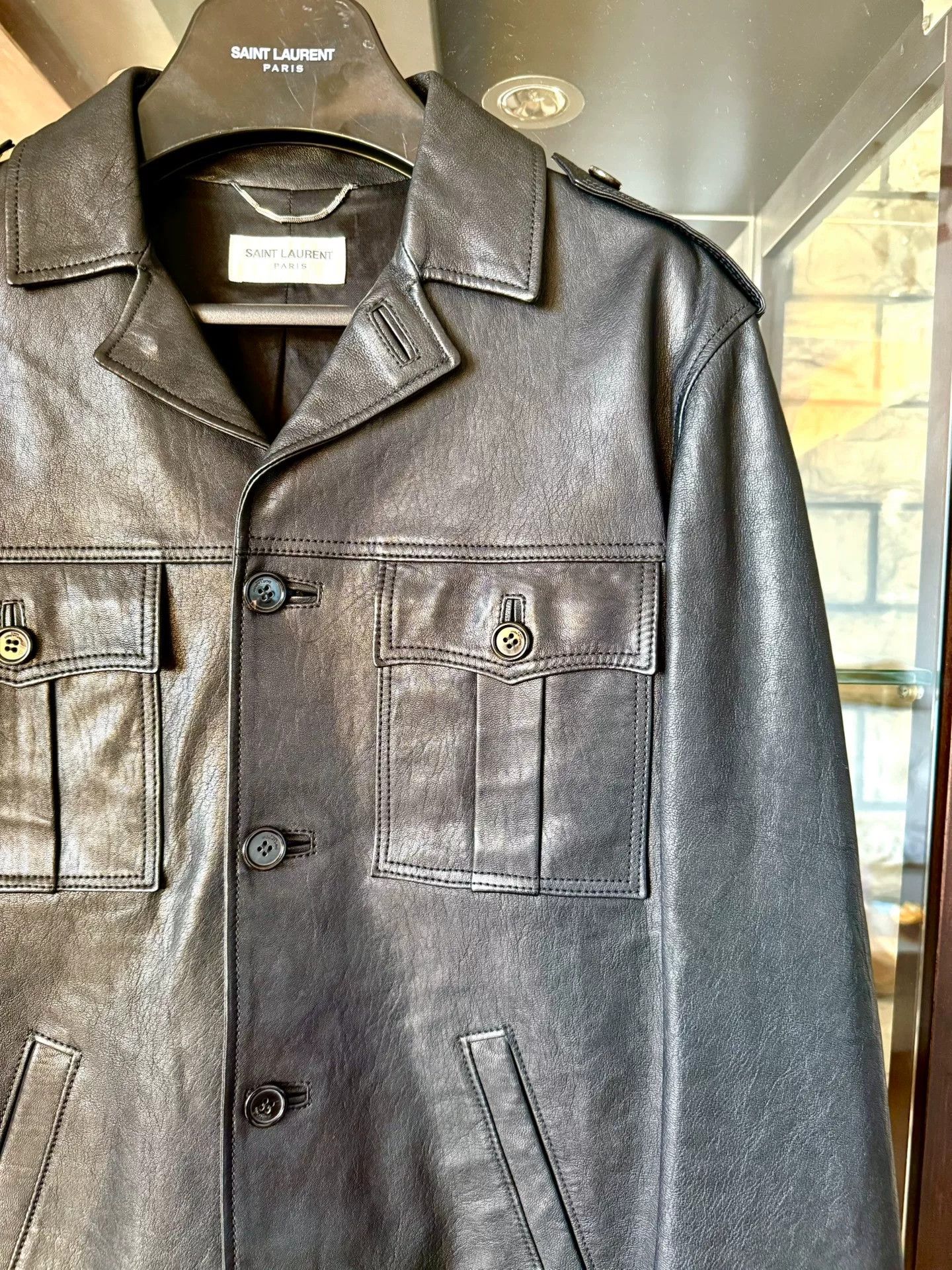 Saint Laurent Paris saint laurent lambskin leather hunting jacket Size US M / EU 48-50 / 2 - 2 Thumbnail