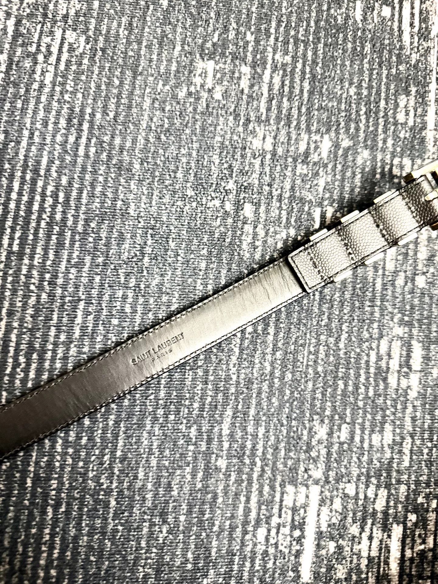 Saint Laurent Paris saint laurent black textured leather belt Size ONE SIZE - 4 Thumbnail