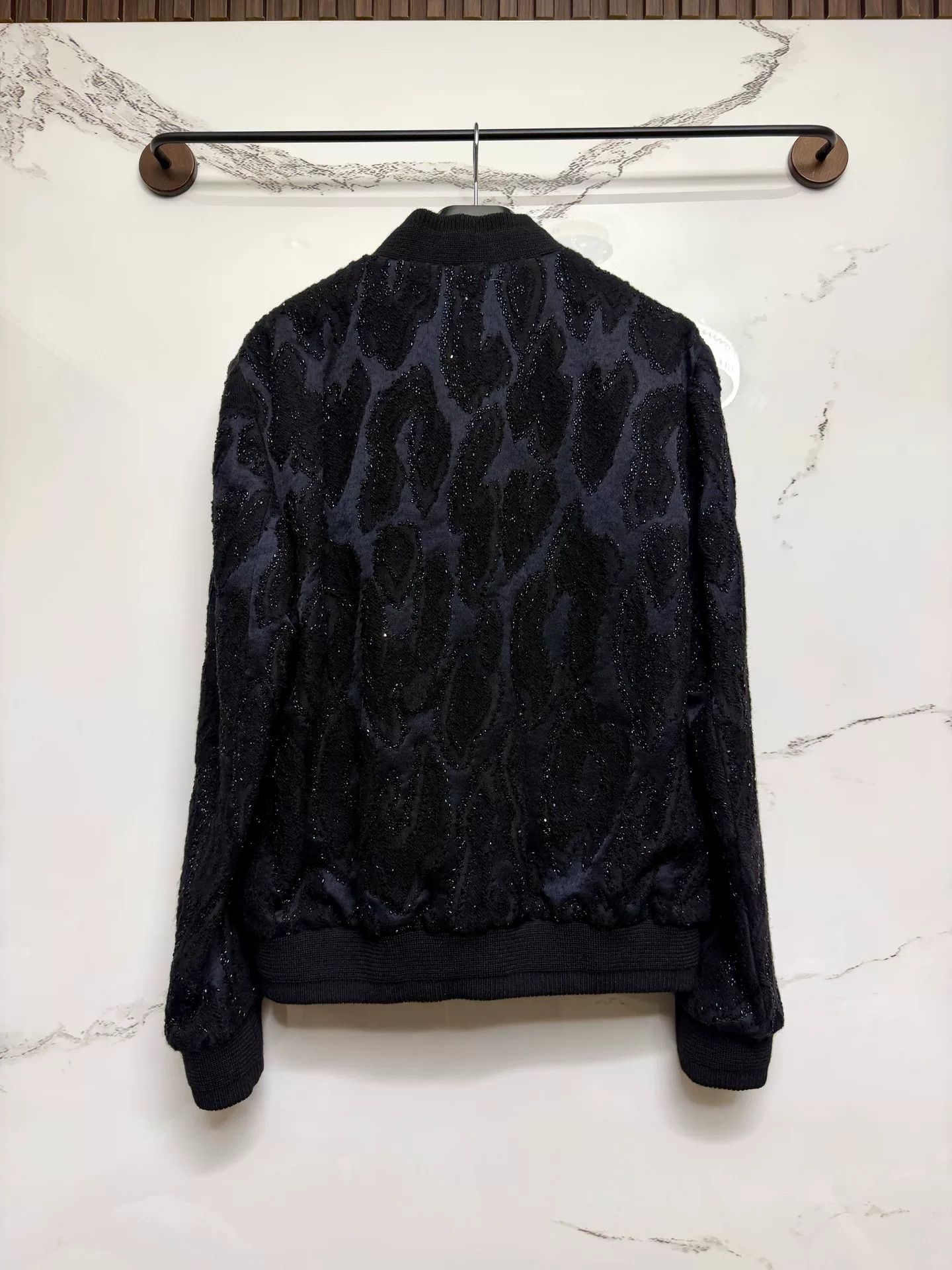 Saint Laurent Paris saint laurent black beaded bomber jacket Size US S / EU 44-46 / 1 - 4 Thumbnail