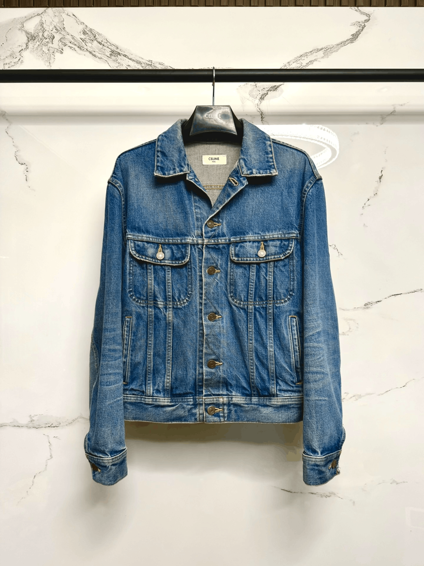 Celine celine studded denim jacket 20ss Size S / US 4 / IT 40 - 2 Thumbnail