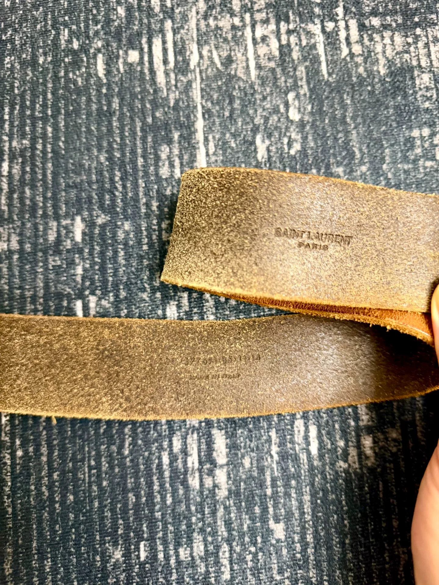 Saint Laurent Paris brown leather belt with gold buckle Size ONE SIZE - 4 Thumbnail
