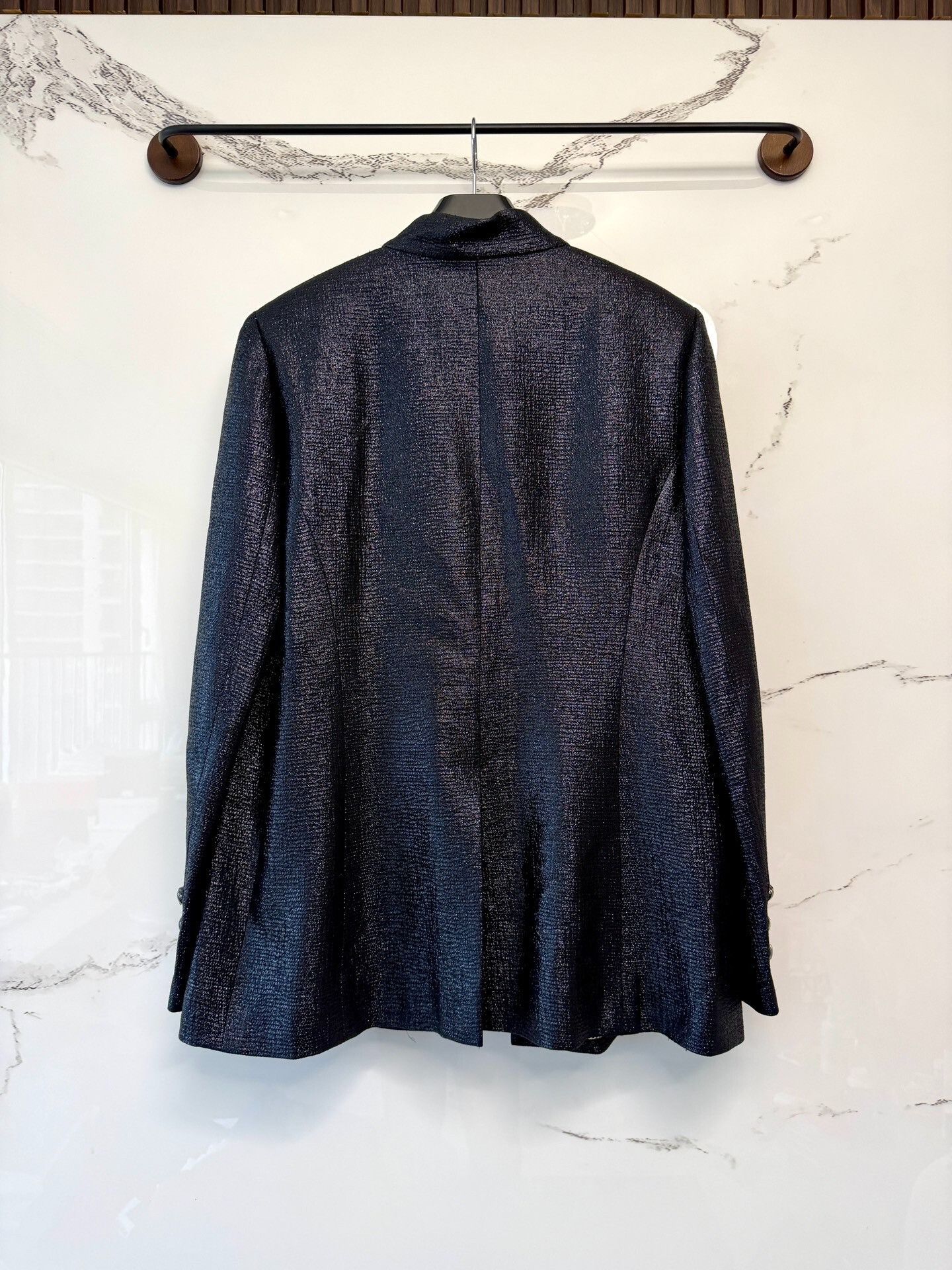 Chanel black silk stand collar jacket Size M / US 6-8 / IT 42-44 - 4 Thumbnail
