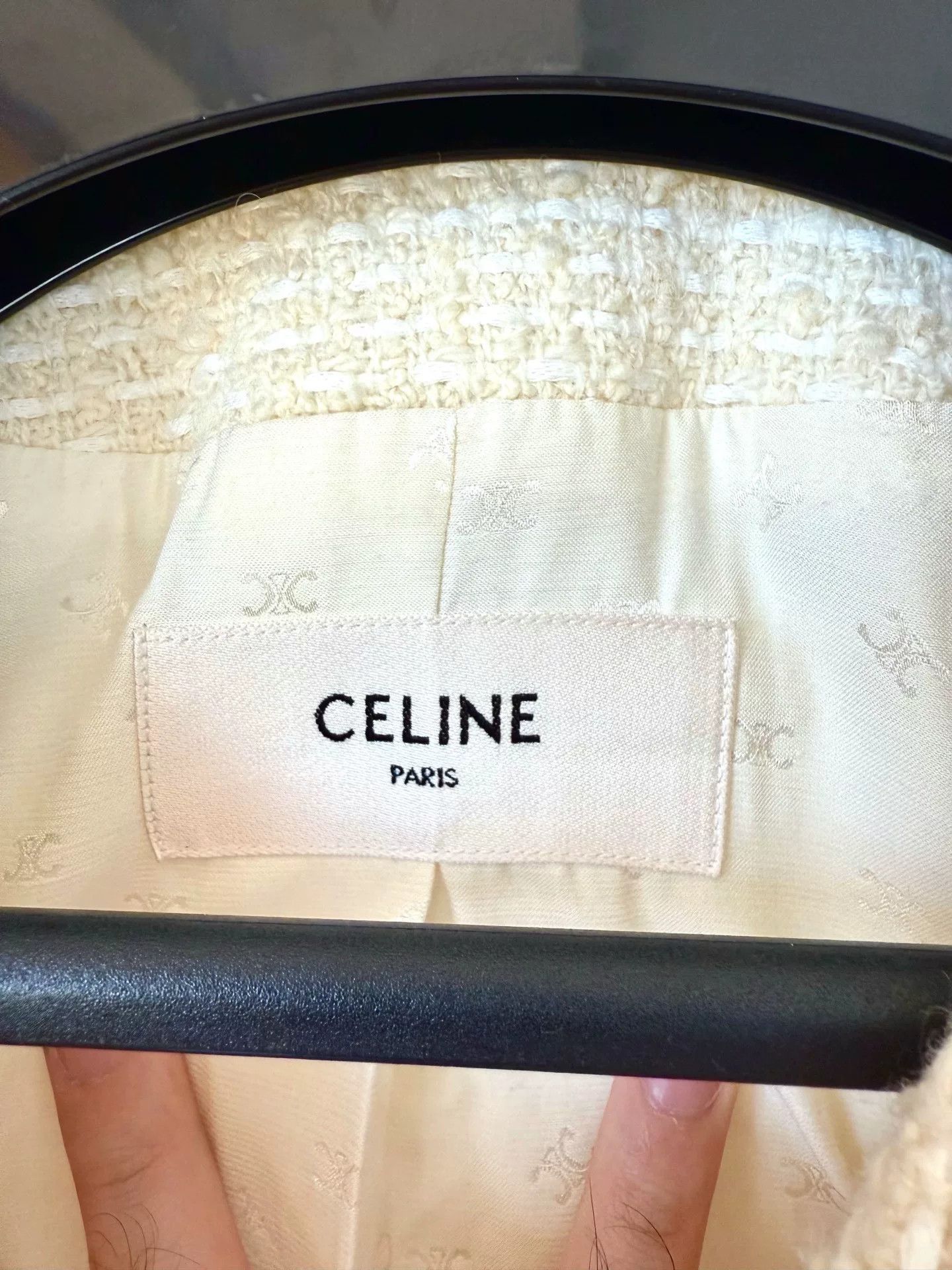 Celine celine white gold button jacket outerwear Size M / US 6-8 / IT 42-44 - 2 Thumbnail