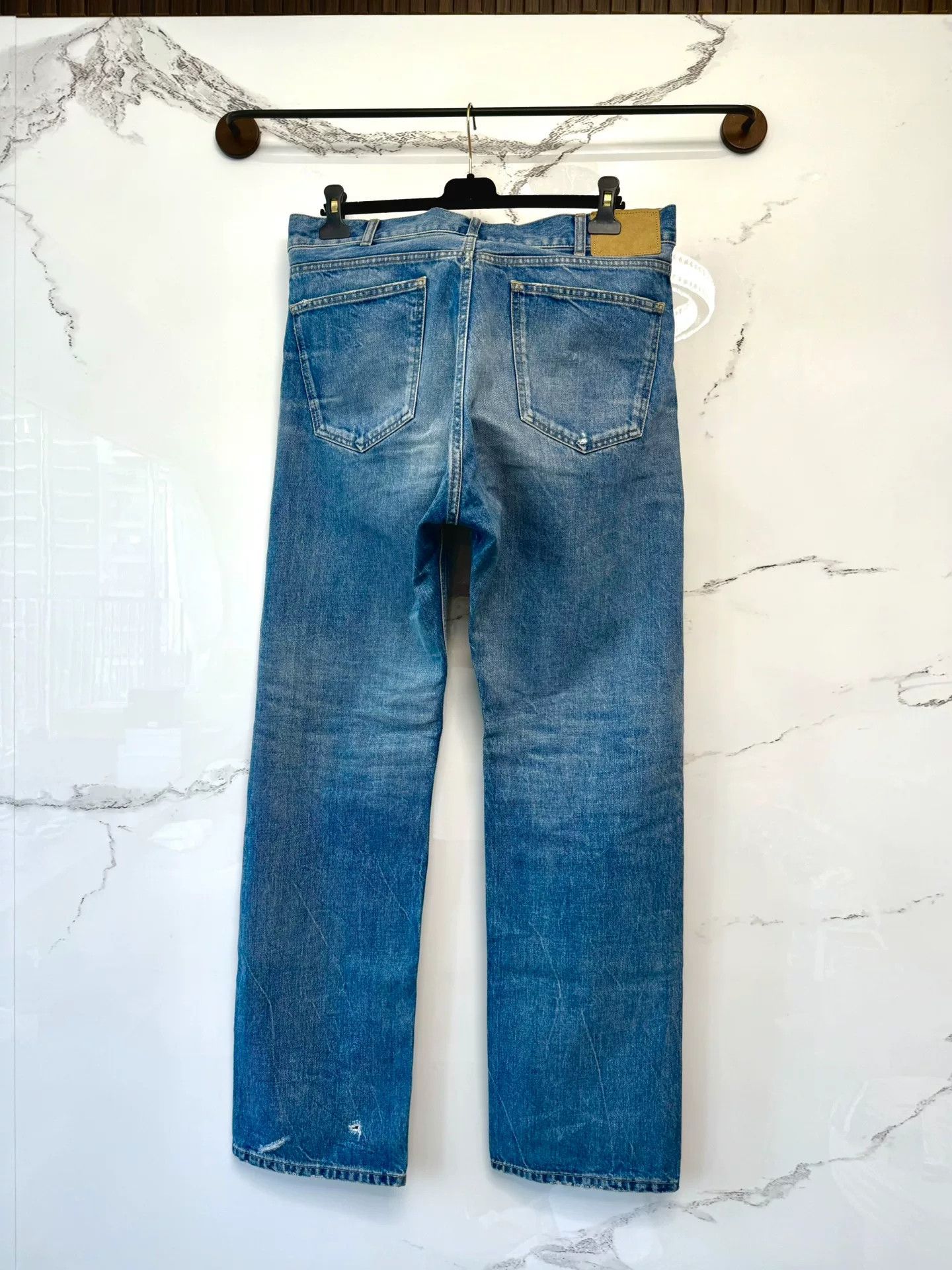 Celine celine blue washed straight leg jeans Size US 33 - 3 Thumbnail