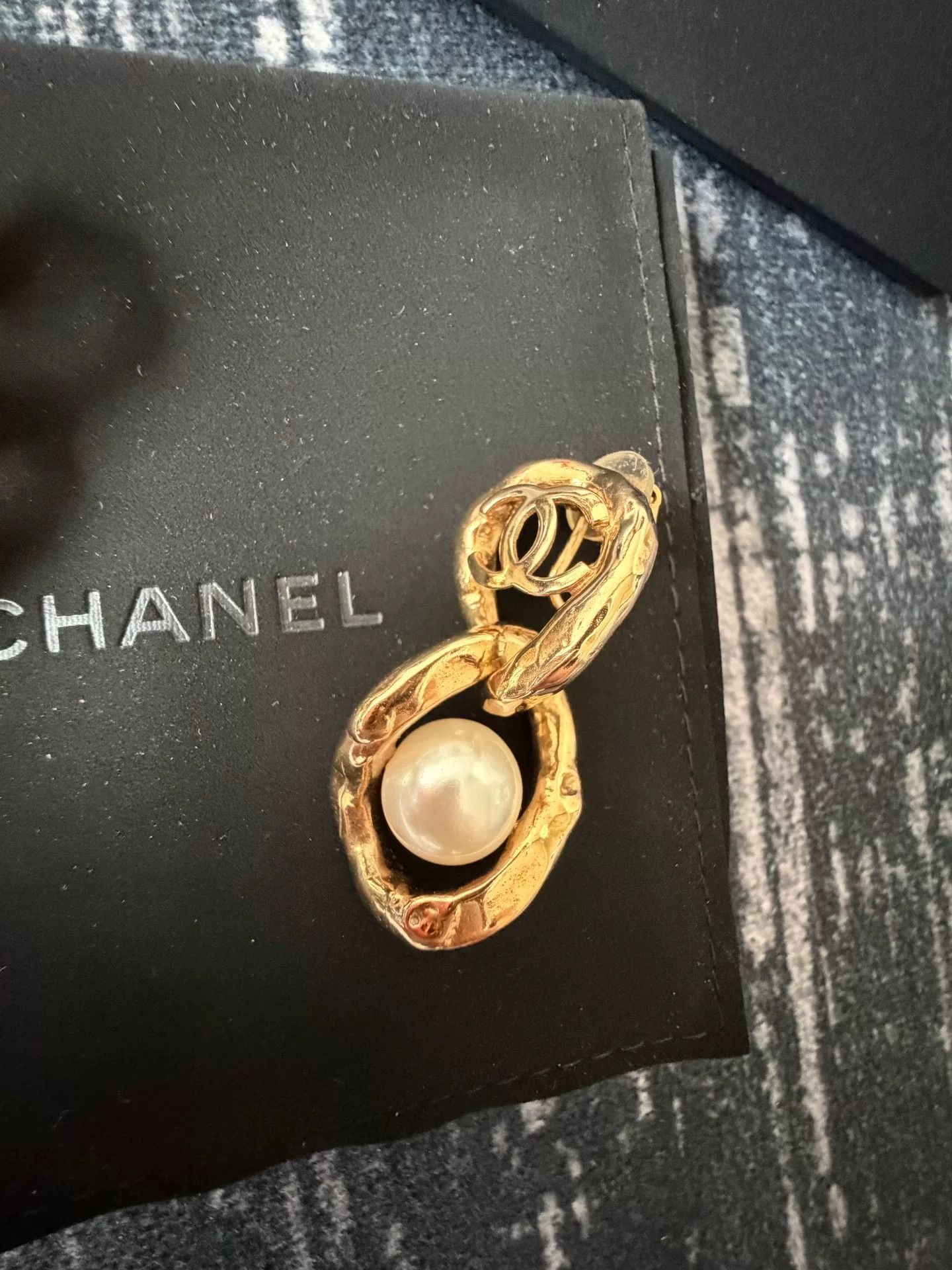 Chanel vintage gold Chanel double C logo earrings Size ONE SIZE - 2 Thumbnail