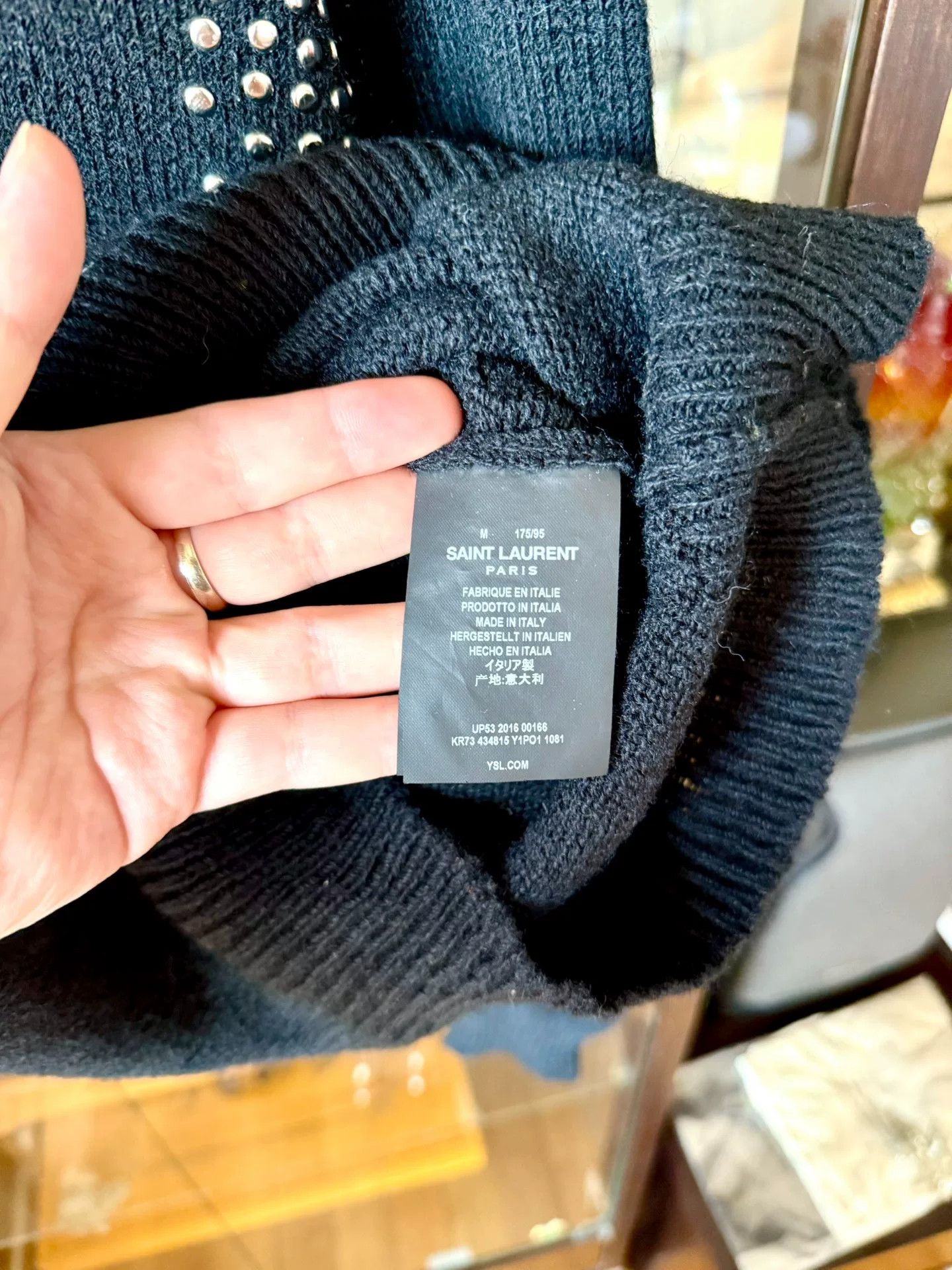 Saint Laurent Paris saint laurent black studded wool sweater Size US M / EU 48-50 / 2 - 5 Thumbnail
