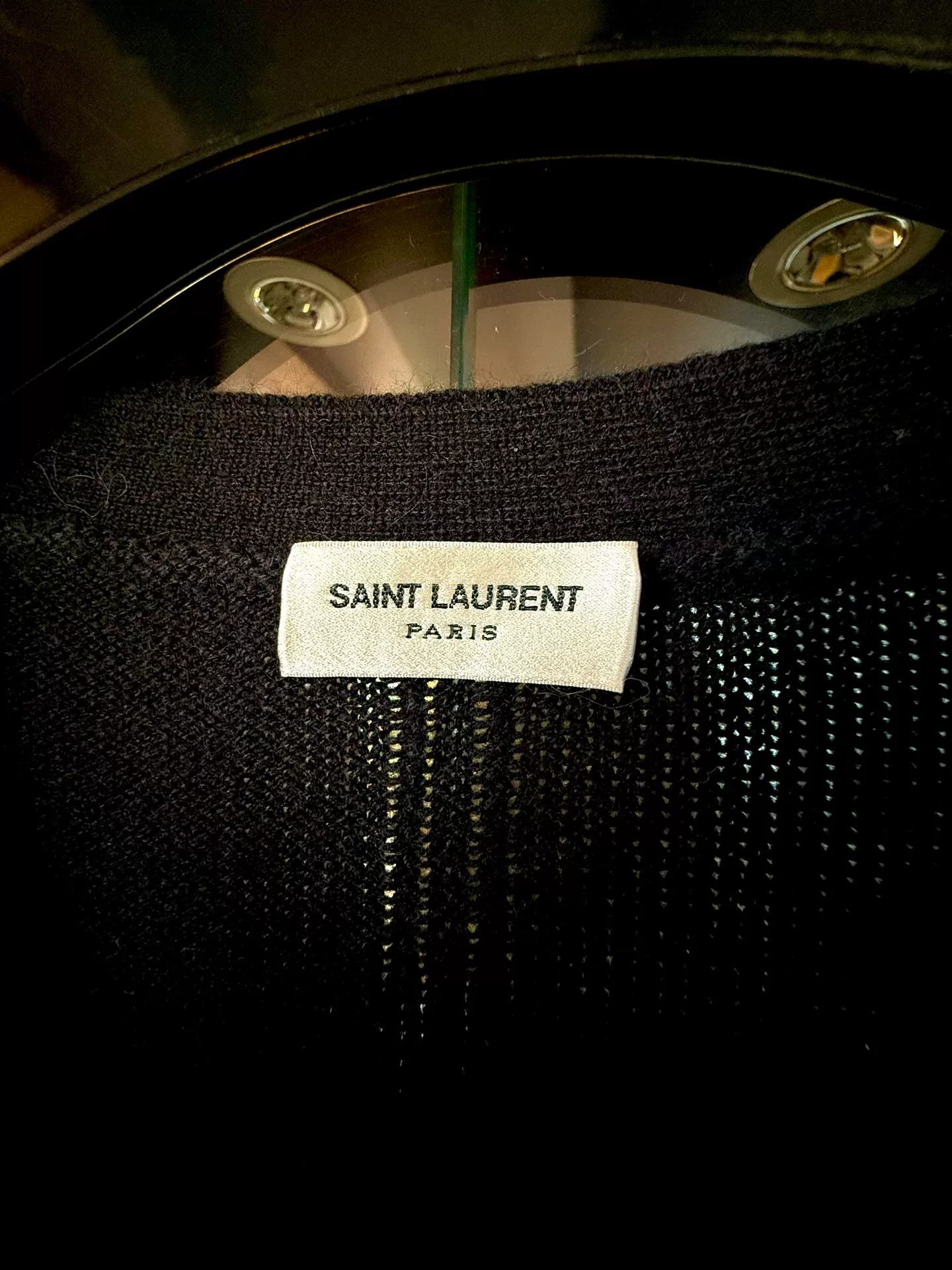 Saint Laurent Paris black and white striped cashmere cardigan Size S / US 4 / IT 40 - 3 Thumbnail