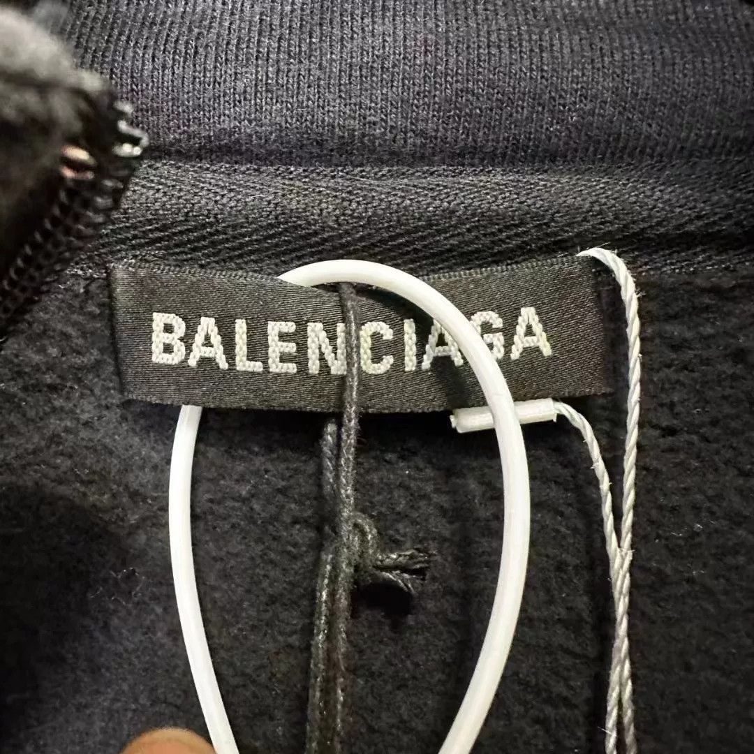 Balenciaga Balenciaga Double B Logo Fleece Half-Zip Jacket Size US M / EU 48-50 / 2 - 2 Thumbnail