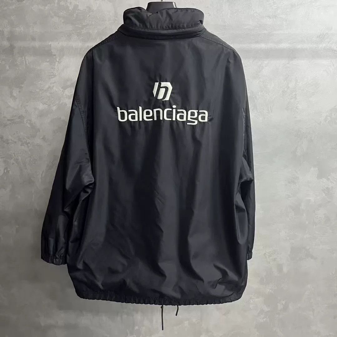 Balenciaga Balenciaga Black Logo Hooded Jacket Size US S / EU 44-46 / 1 - 5 Thumbnail