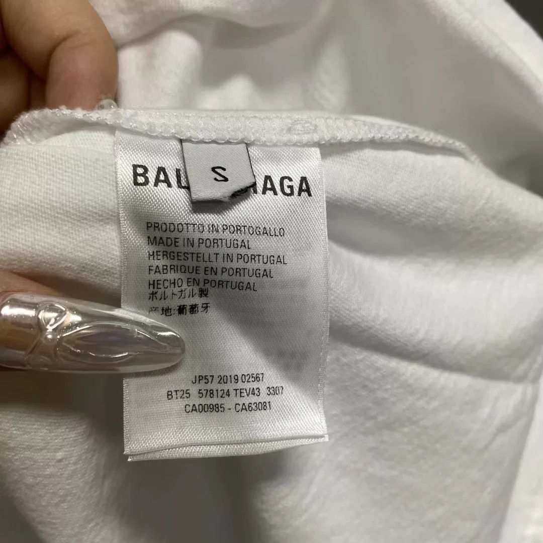 Balenciaga Balenciaga White Logo Print Short Sleeve Size US S / EU 44-46 / 1 - 2 Thumbnail