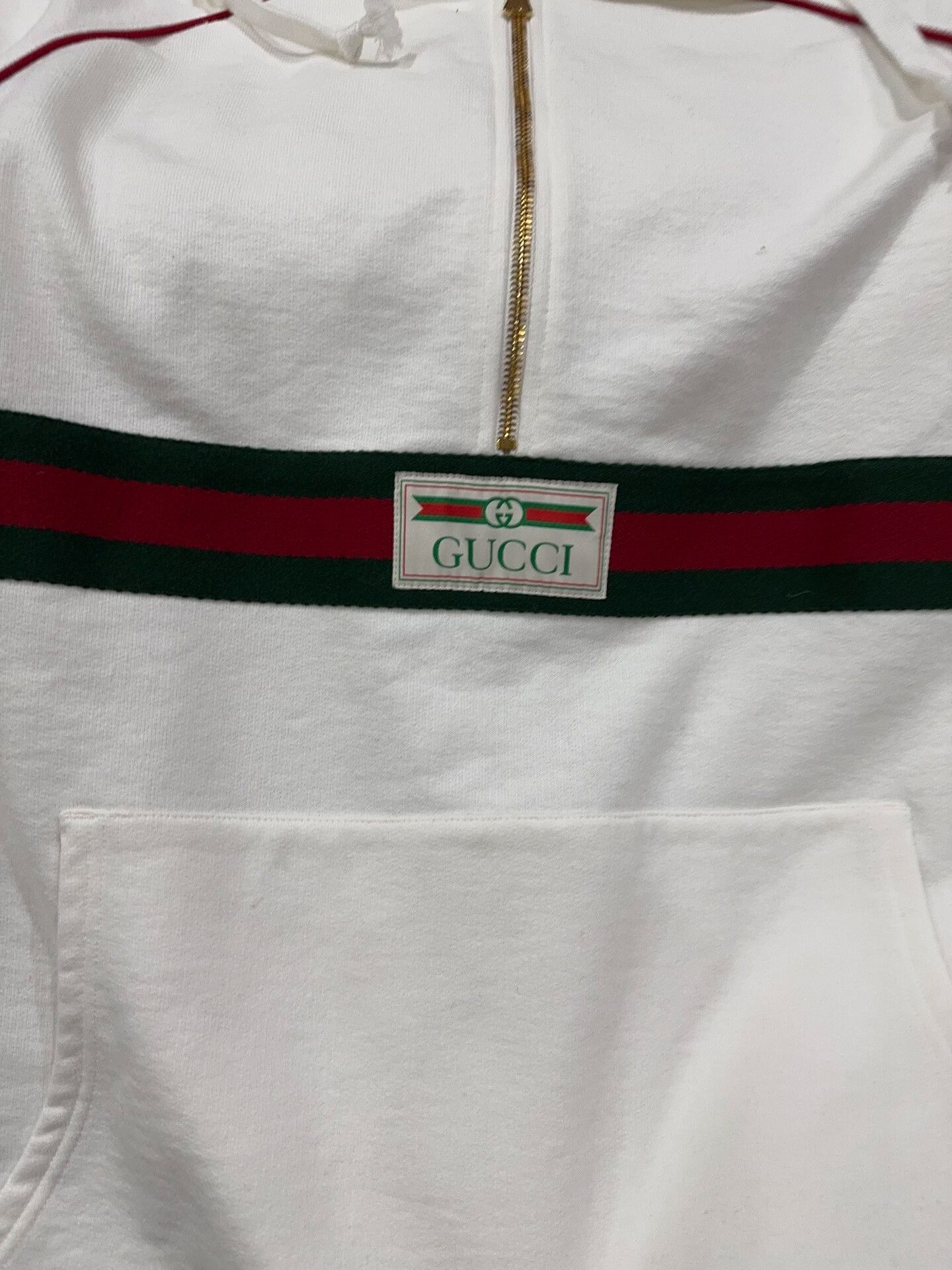 Gucci Gucci Half-Zip White Sweatshirt S Size US S / EU 44-46 / 1 - 5 Thumbnail
