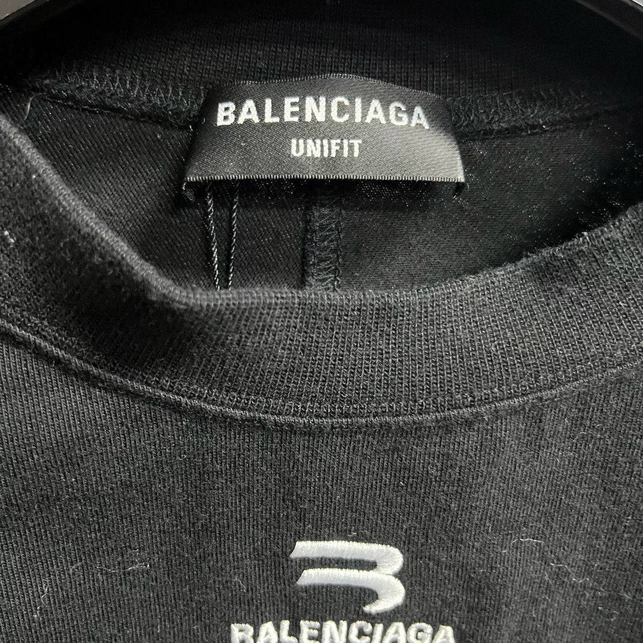 Balenciaga Balenciaga Black Stripe Logo Print T-shirt Size US M / EU 48-50 / 2 - 3 Thumbnail