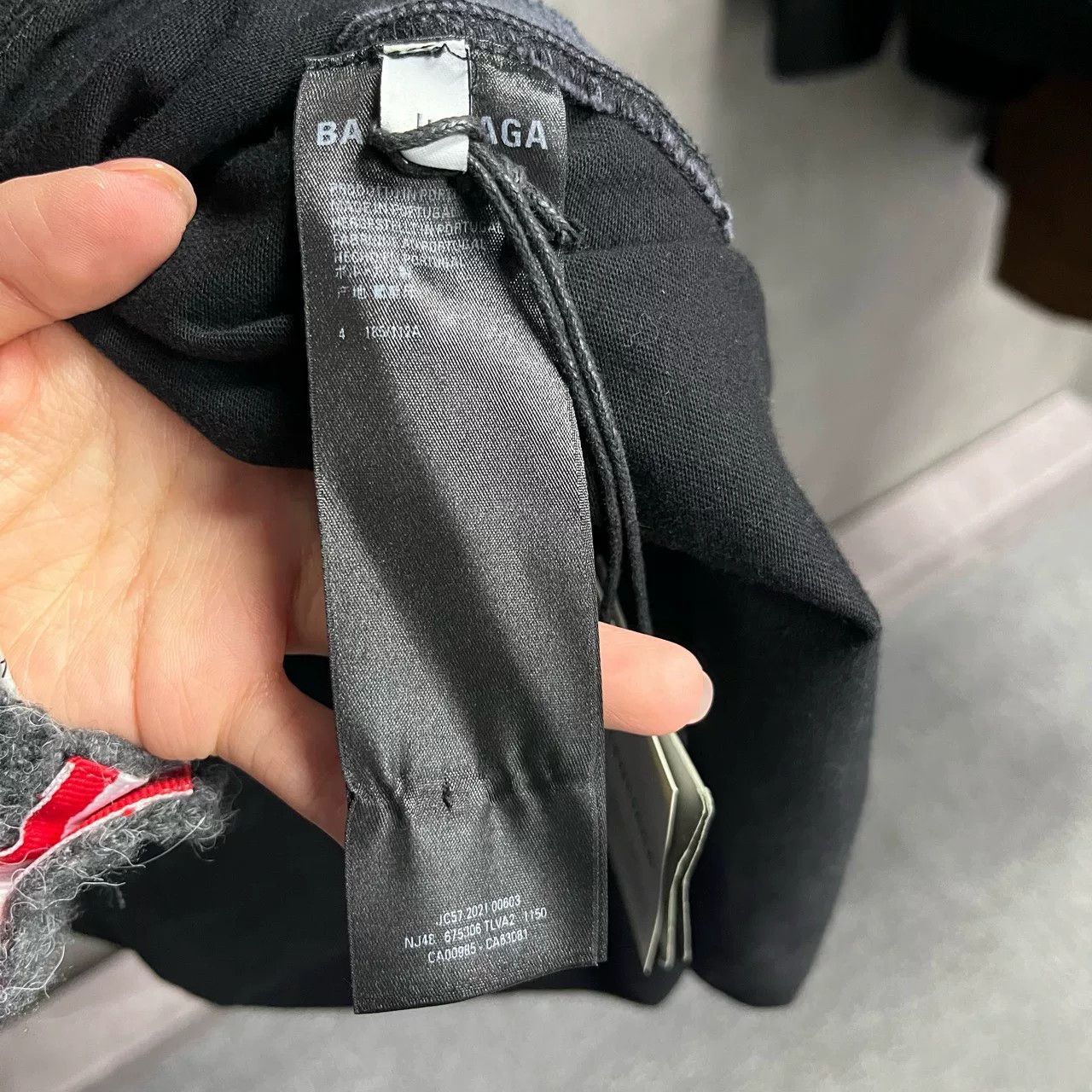 Balenciaga Balenciaga Black Stripe Logo Print T-shirt Size US M / EU 48-50 / 2 - 5 Thumbnail