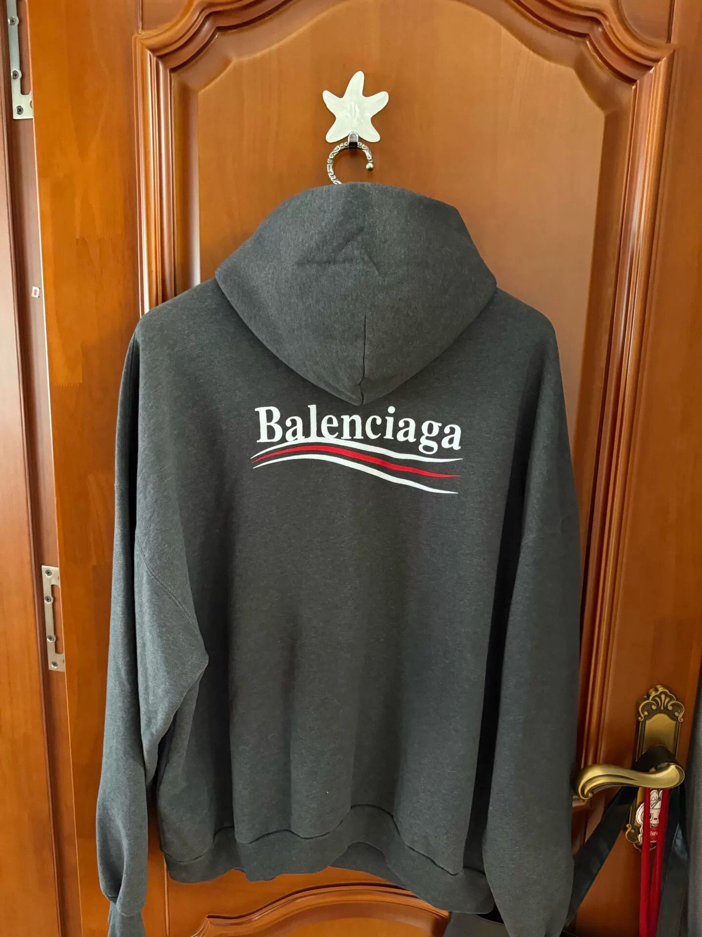 Balenciaga Balenciaga New Black Gray Hoodie Size US L / EU 52-54 / 3 - 2 Thumbnail