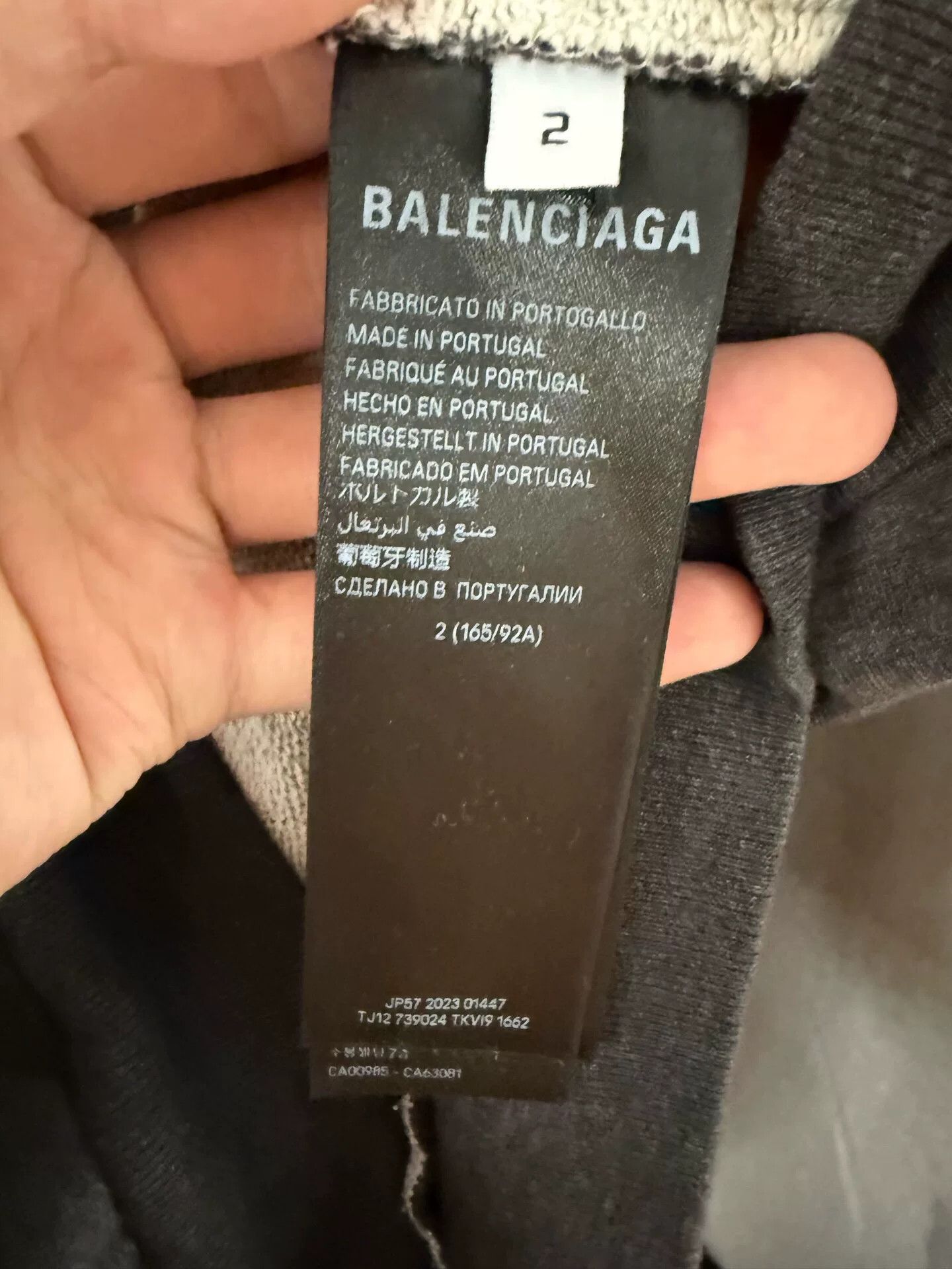 Balenciaga Balenciaga New Black Gray Hoodie Size US L / EU 52-54 / 3 - 3 Thumbnail