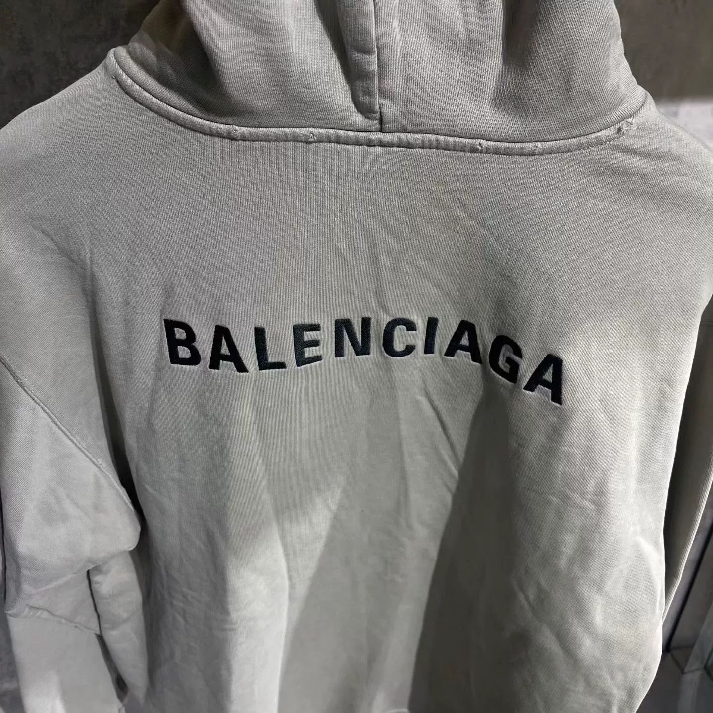 Balenciaga Balenciaga Embroidered Logo Gray Hoodie Size US S / EU 44-46 / 1 - 5 Thumbnail