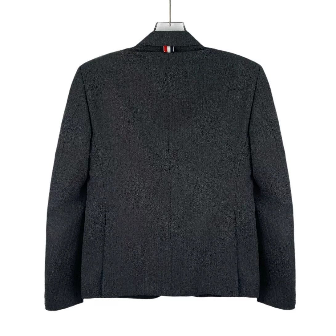 Thom Browne THOM BROWNE Gray Wool Collar Blazer Size US M / EU 48-50 / 2 - 2 Thumbnail