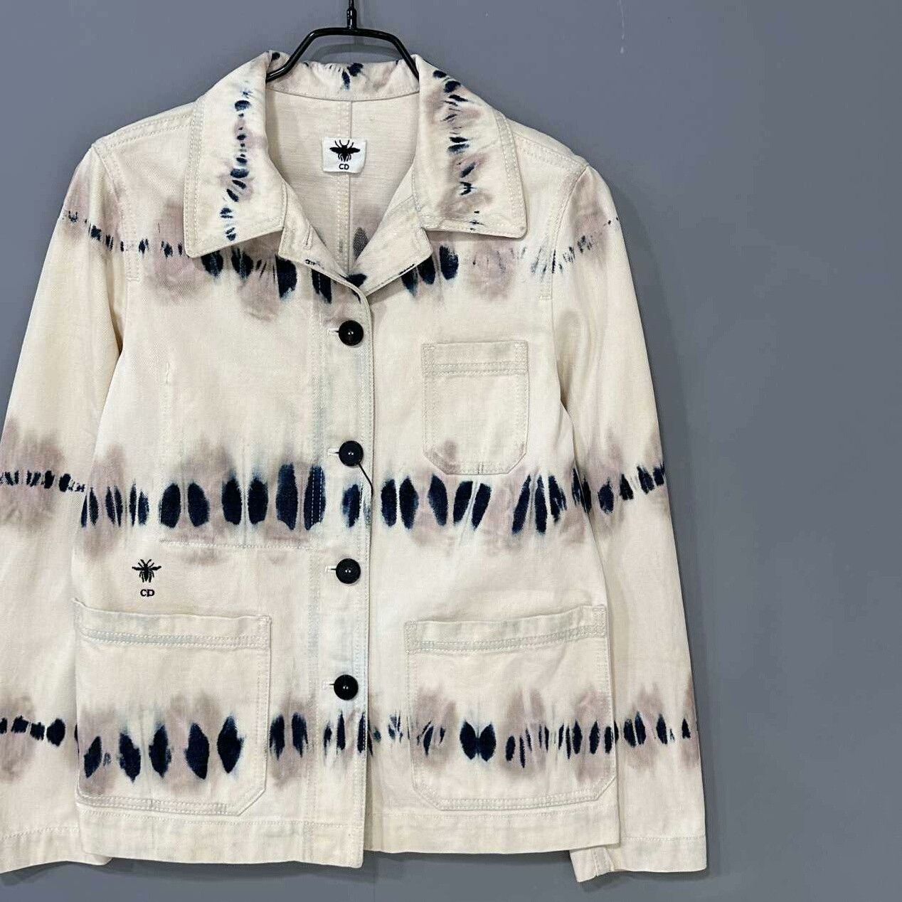 Dior dyed bee embroidered denim jacket Dior Size US XS / EU 42 / 0 - 2 Thumbnail