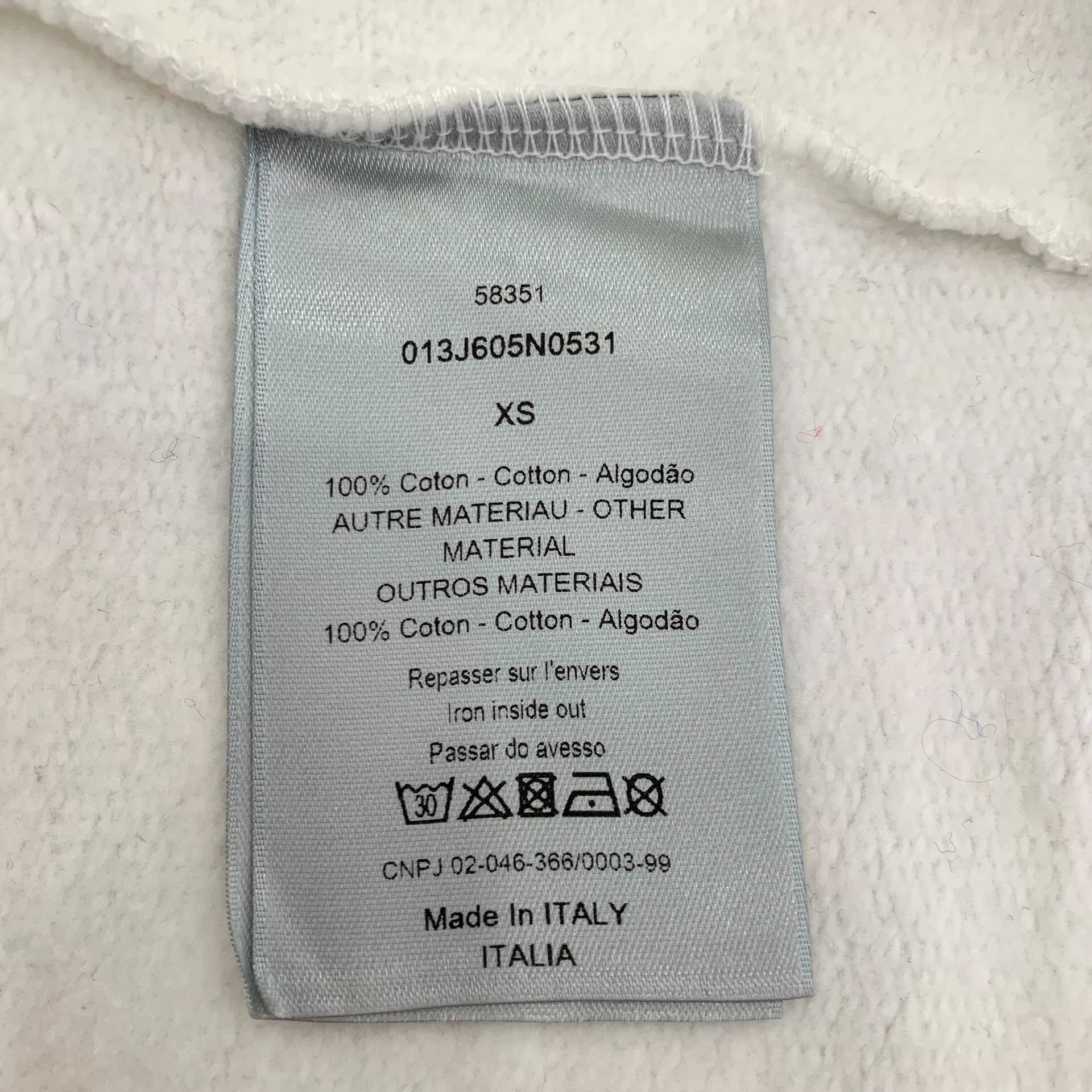 Dior dior white logo hoodie with drawstring Size US XS / EU 42 / 0 - 7 Thumbnail