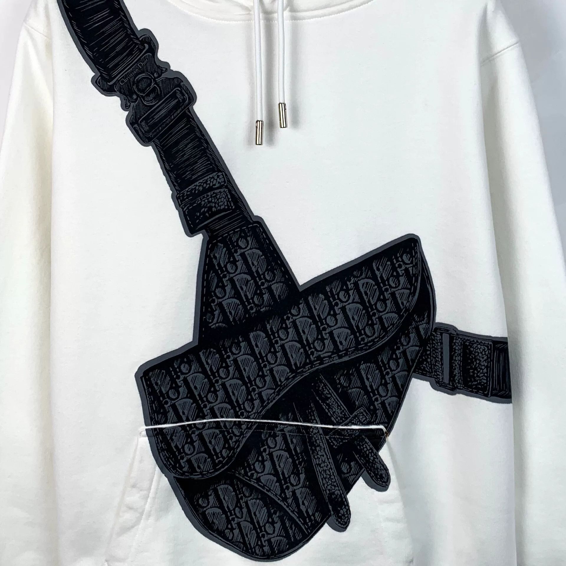 Dior dior white logo hoodie with drawstring Size US XS / EU 42 / 0 - 4 Thumbnail