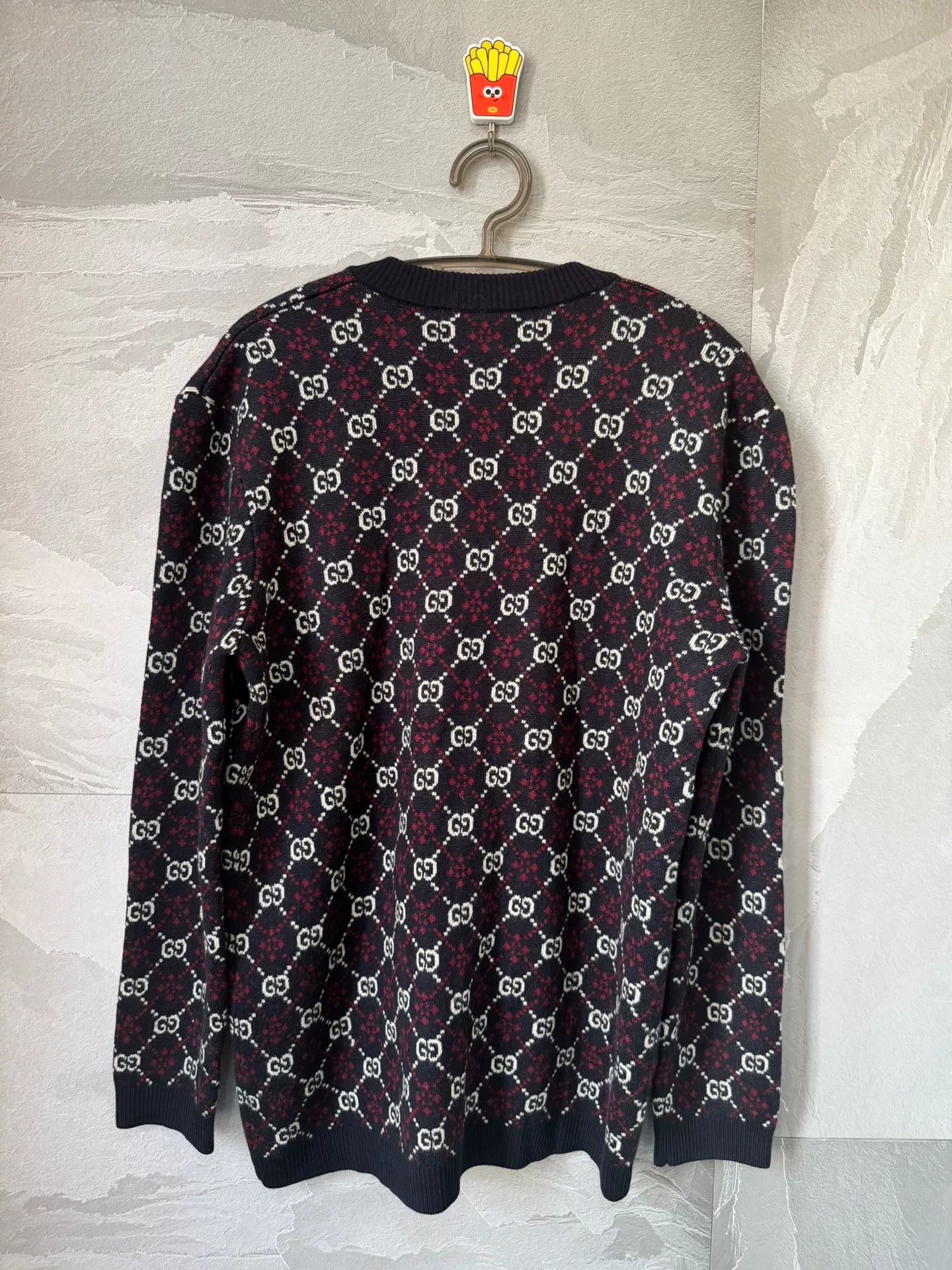 Gucci gucci logo v-neck knit sweater maroon Size US M / EU 48-50 / 2 - 4 Thumbnail