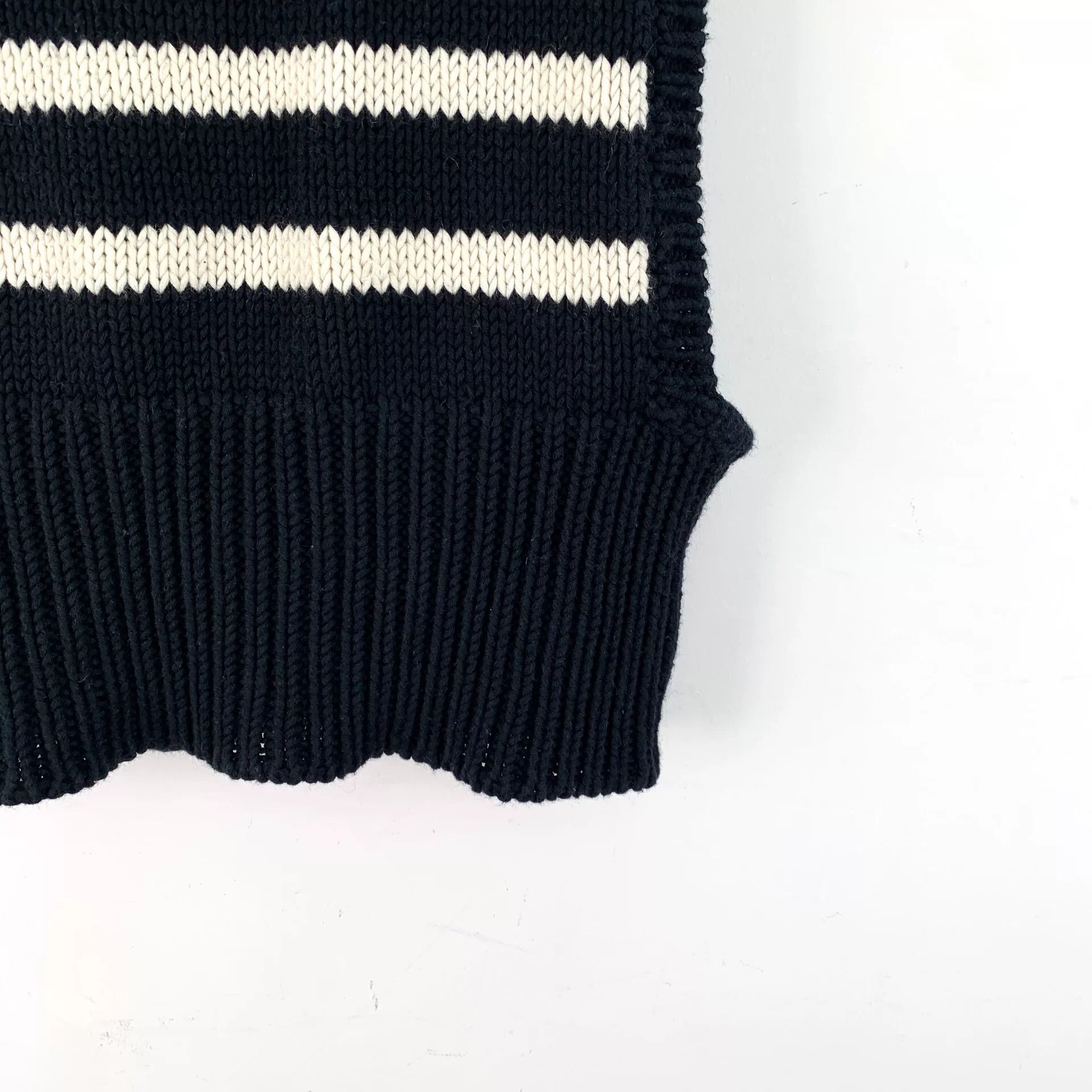 Dior black striped sleeveless knit top by dior Size US S / EU 44-46 / 1 - 4 Thumbnail