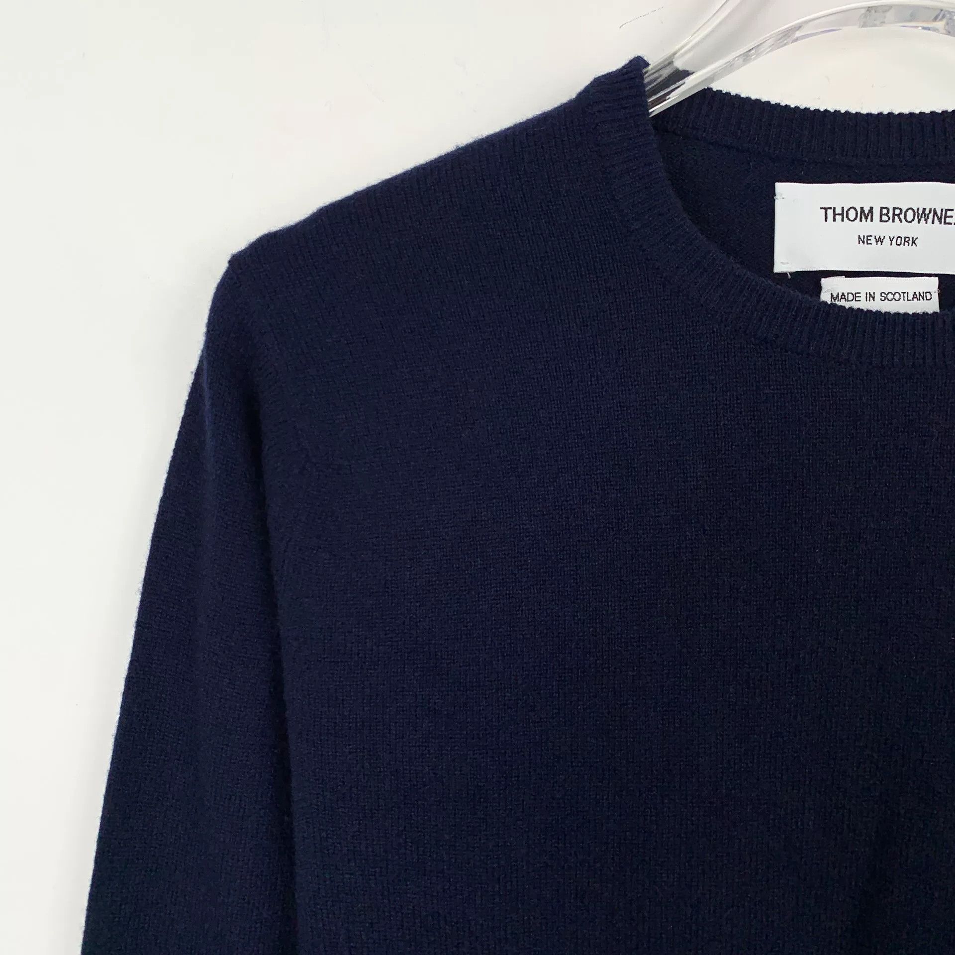 Thom Browne thom browne navy cashmere crewneck sweater Size US S / EU 44-46 / 1 - 3 Thumbnail