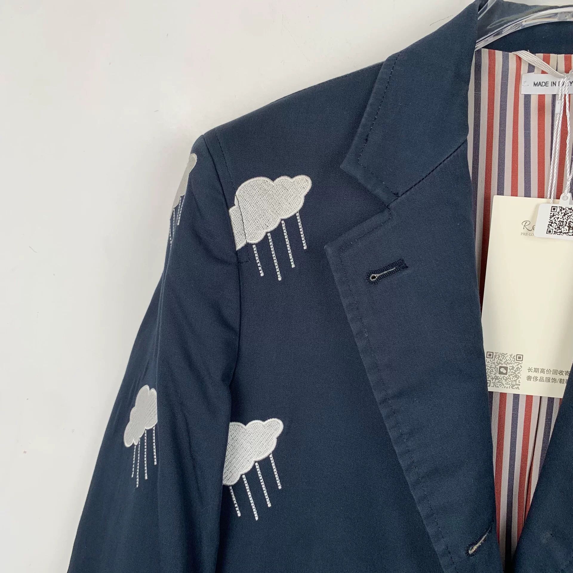 Thom Browne thom browne navy cloud print blazer Size US M / EU 48-50 / 2 - 3 Thumbnail