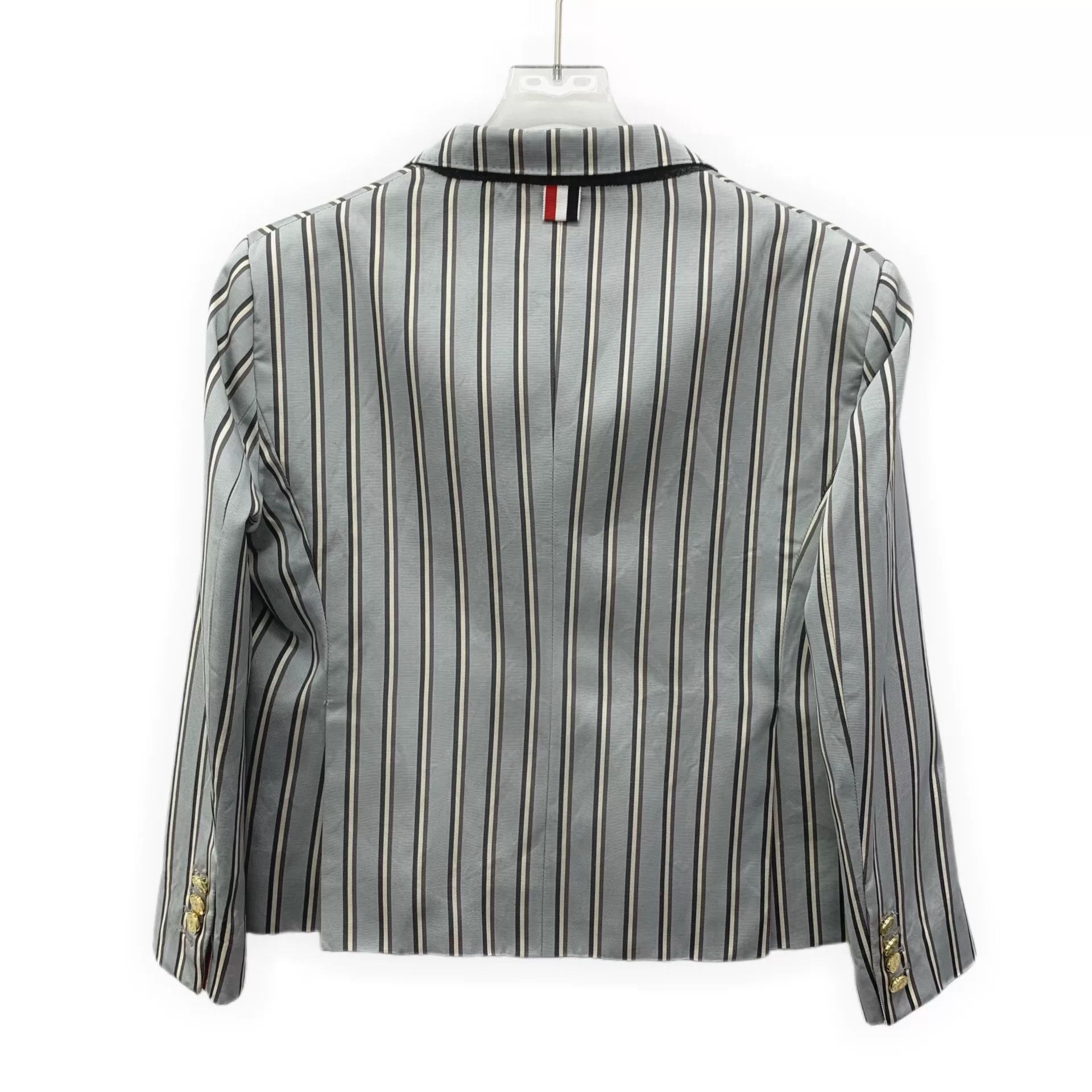 thom browne striped cotton long sleeve blazer