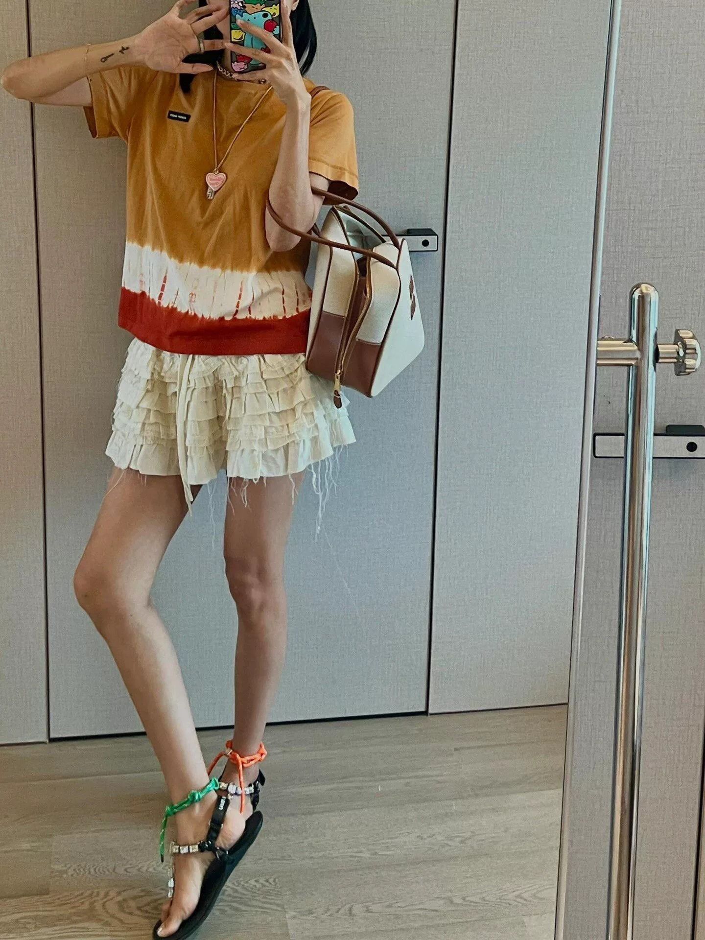 Miu Miu miumiu orange gradient t-shirt for women Size US XS / EU 42 / 0 - 5 Thumbnail