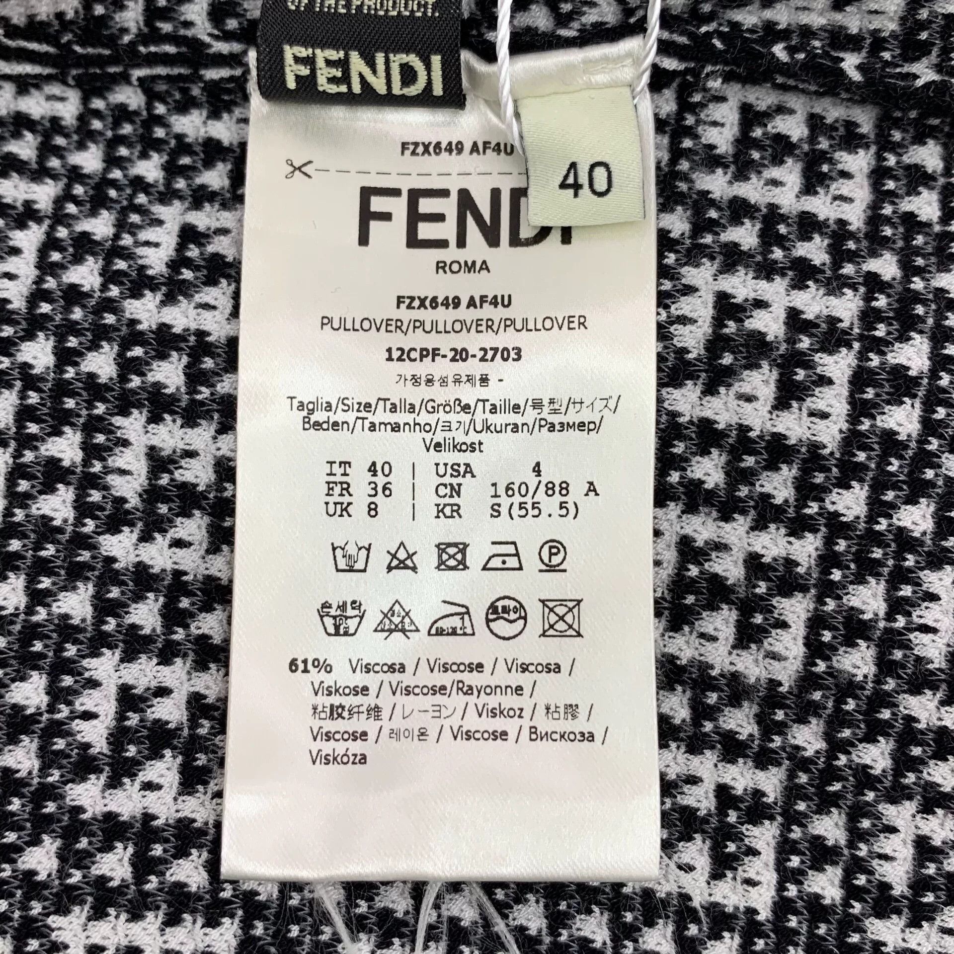 Fendi fendi color block logo knit short sleeve top Size US M / EU 48-50 / 2 - 6 Thumbnail