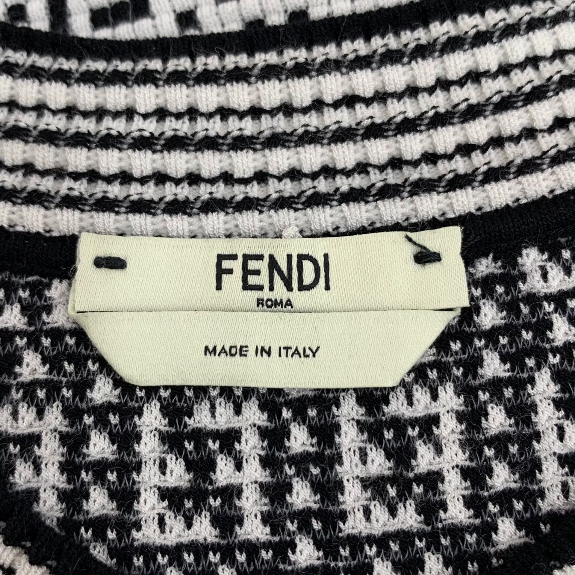Fendi fendi color block logo short sleeve knit top Size US M / EU 48-50 / 2 - 5 Thumbnail