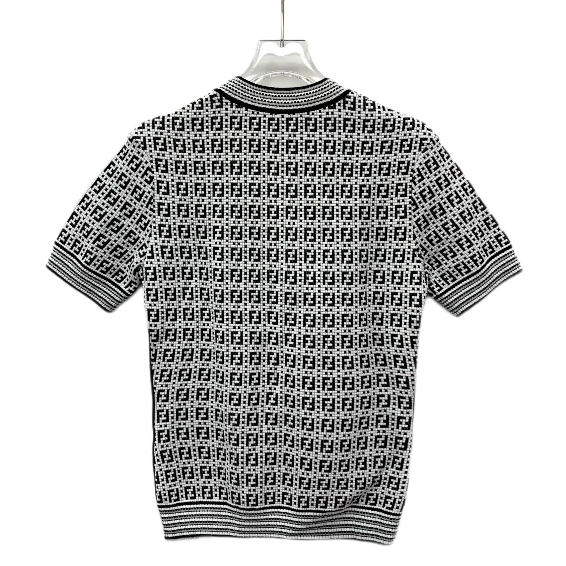 Fendi fendi color block logo short sleeve knit top Size US M / EU 48-50 / 2 - 2 Thumbnail
