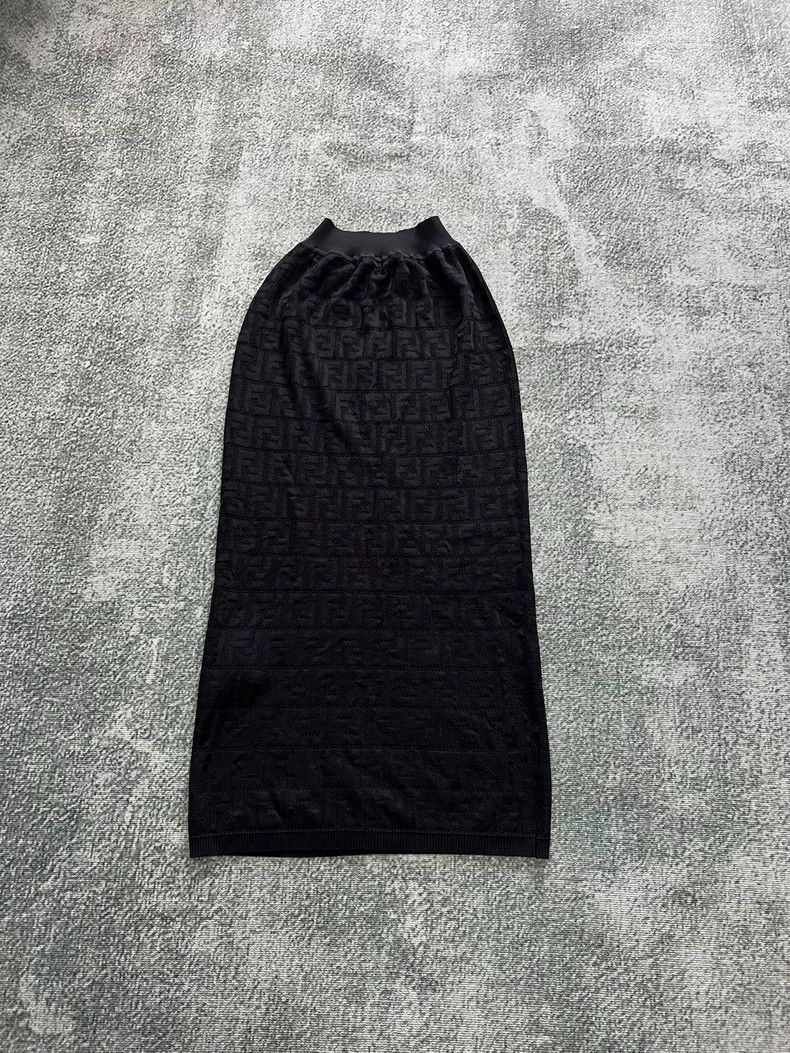 Fendi Fendi Double F High-Waist Knit Skirt Size US 38 / EU 54 - 2 Thumbnail