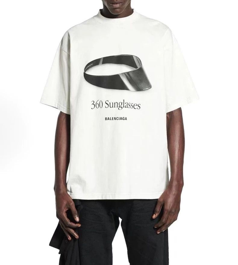 Balenciaga Balenciaga White 360 Sunglasses T-shirt Size US M / EU 48-50 / 2 - 6 Thumbnail