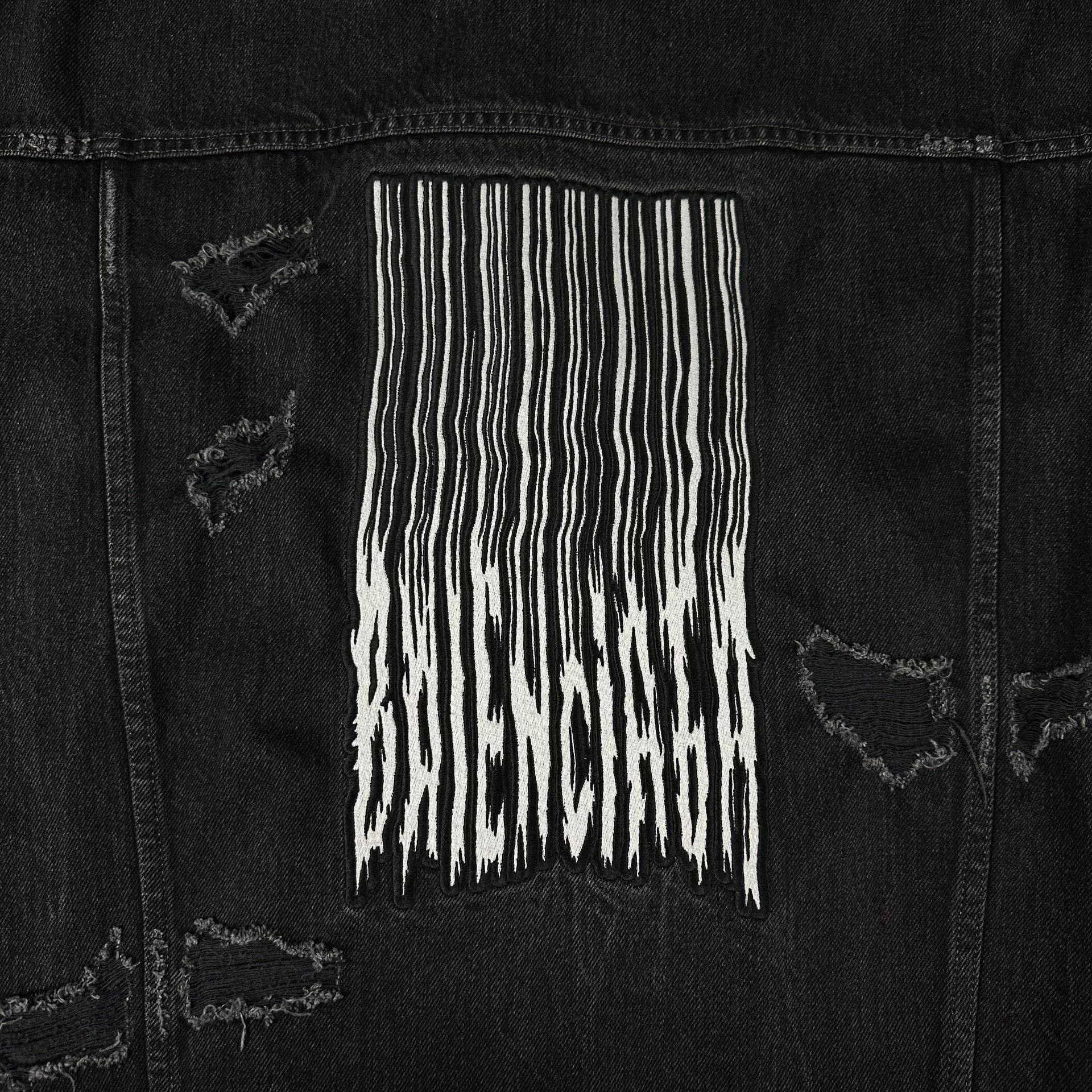 Balenciaga Balenciaga Black Embroidered Denim Jacket Size US M / EU 48-50 / 2 - 5 Thumbnail