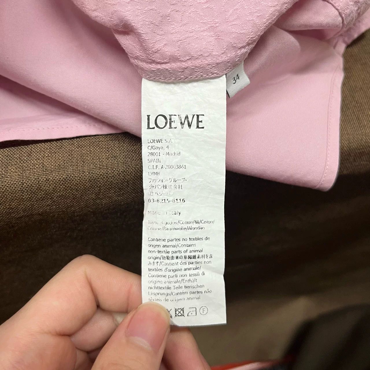 Loewe Loewe Pink Monogram Print Shirt Size US XS / EU 42 / 0 - 6 Thumbnail