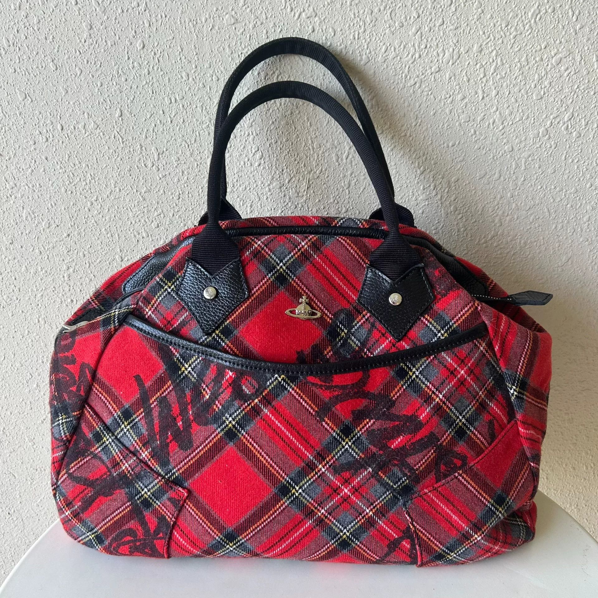 Vivienne Westwood Vivienne Westwood Red Plaid Bowling Bag Size ONE SIZE - 2 Thumbnail