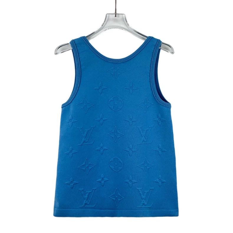 Louis Vuitton Louis Vuitton Blue Logo Sleeveless Tank Top Size US XS / EU 42 / 0 - 2 Thumbnail