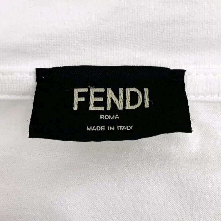 Fendi Fendi White Cotton Logo Short Sleeve T-shirt Size US XL / EU 56 / 4 - 5 Thumbnail