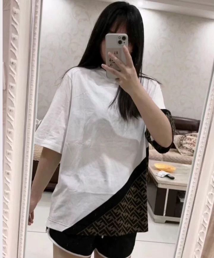 Fendi Fendi White Cotton Logo Short Sleeve T-shirt Size US XL / EU 56 / 4 - 8 Thumbnail