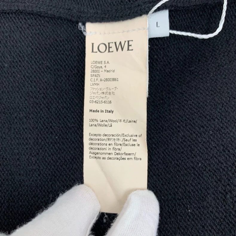 Loewe Loewe Black Logo Wool Cardigan Coat Size US L / EU 52-54 / 3 - 7 Thumbnail
