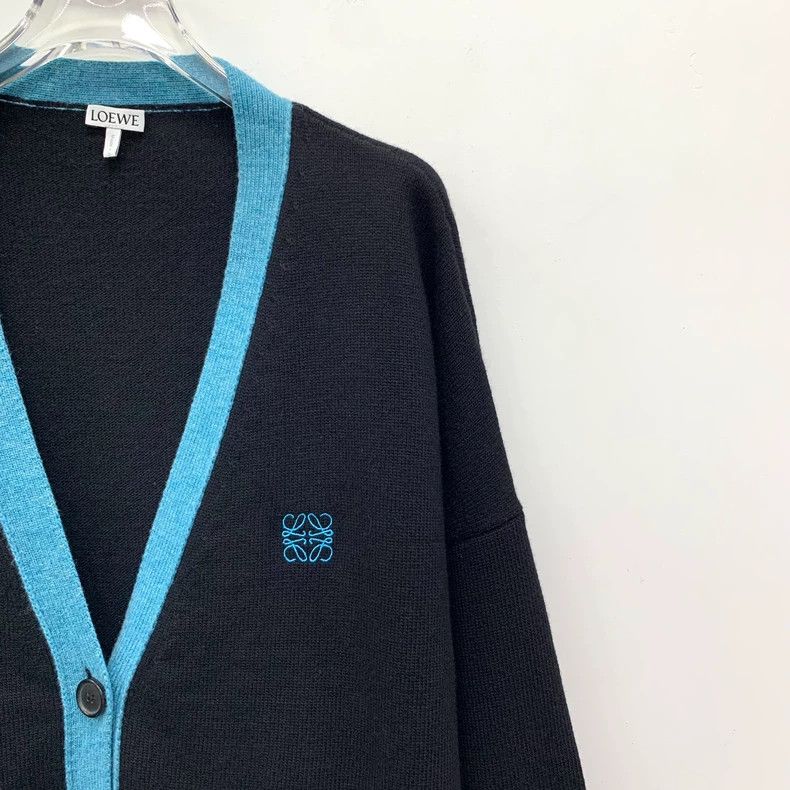 Loewe Loewe Black Logo Wool Cardigan Coat Size US L / EU 52-54 / 3 - 3 Thumbnail